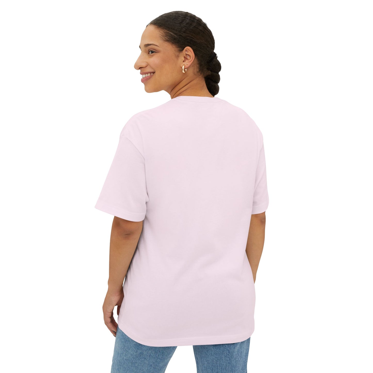 Star Unisex Oversized Boxy Tee — Dropped Shoulder Casual Tee (100% Cotton)