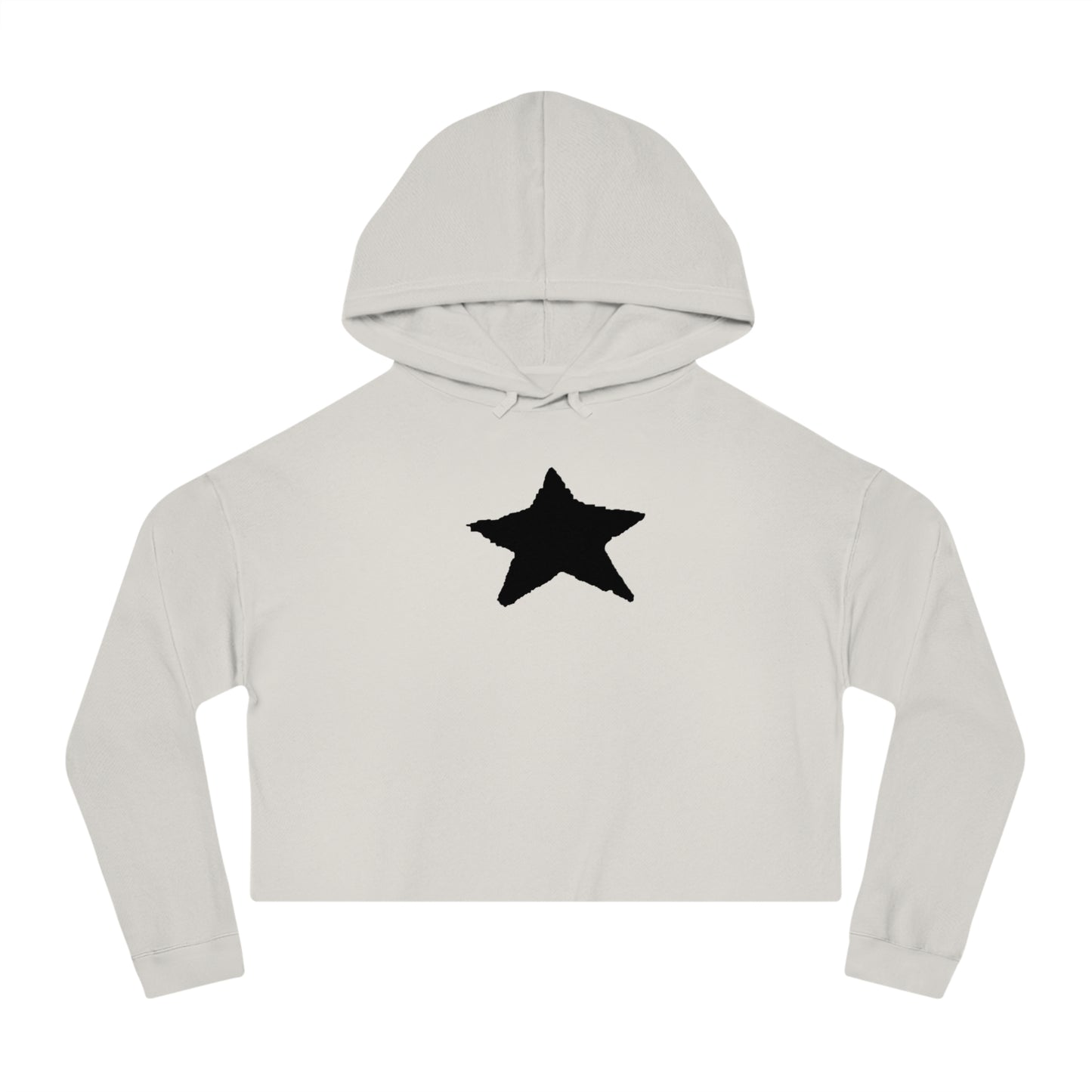 Star Print Women’s Cropped Hooded Sweatshirt - Trendy Casual Style for Everyday Wear
