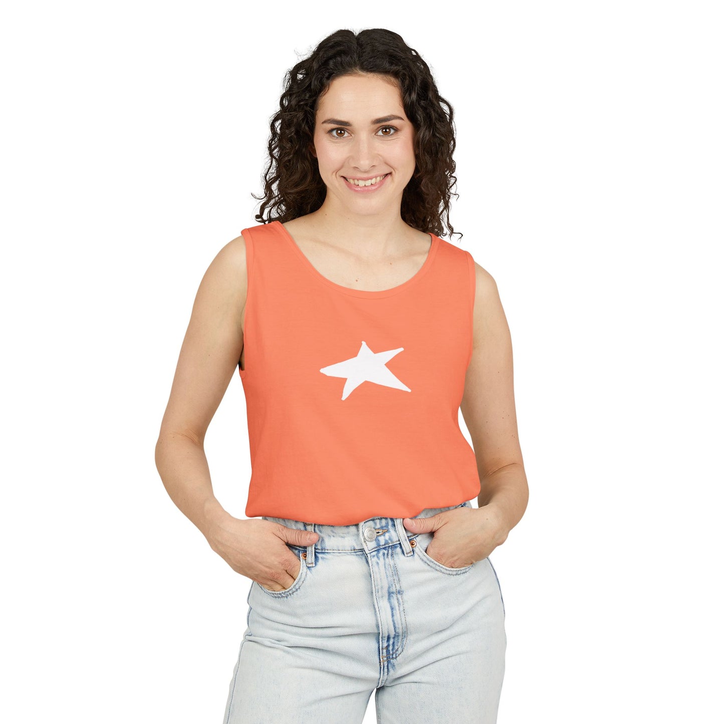 Unisex Star Garment-Dyed Tank Top — 100% Ring-Spun US Cotton