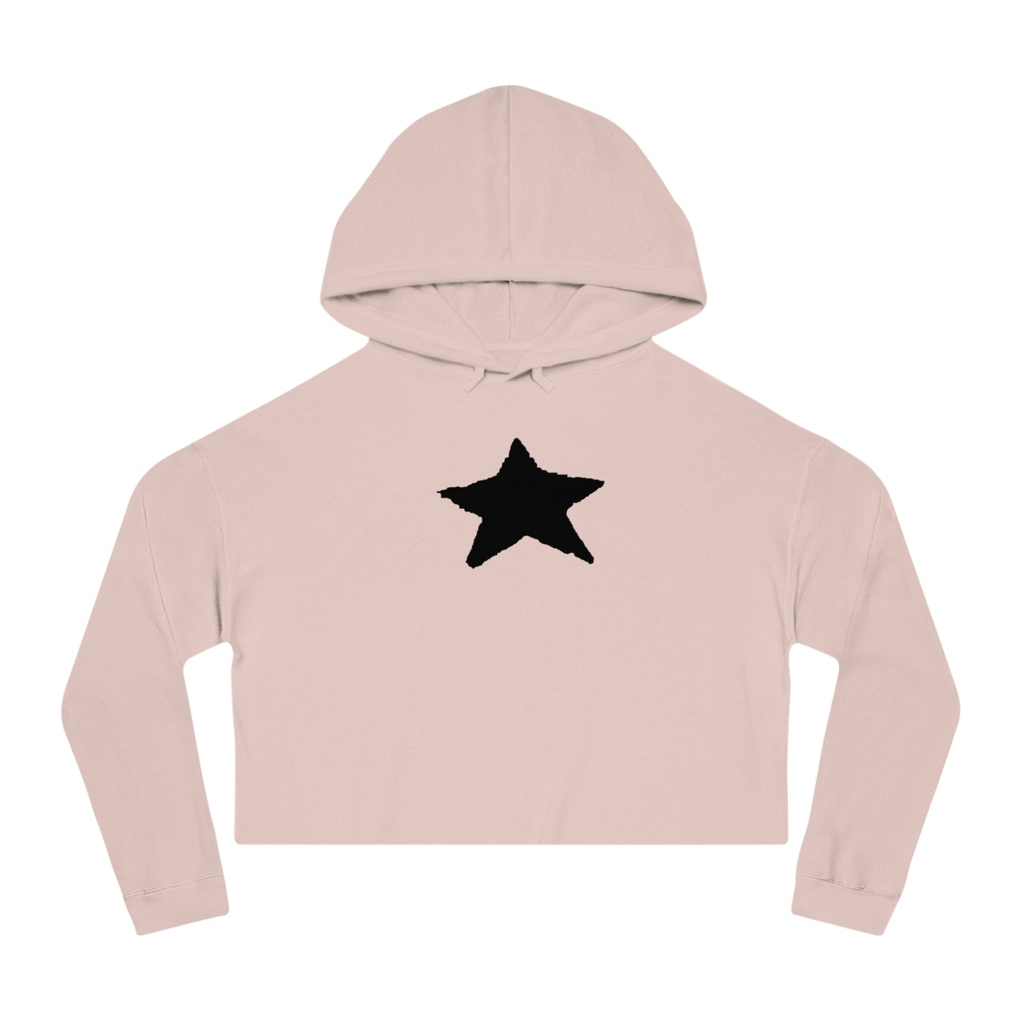 Star Print Women’s Cropped Hooded Sweatshirt - Trendy Casual Style for Everyday Wear