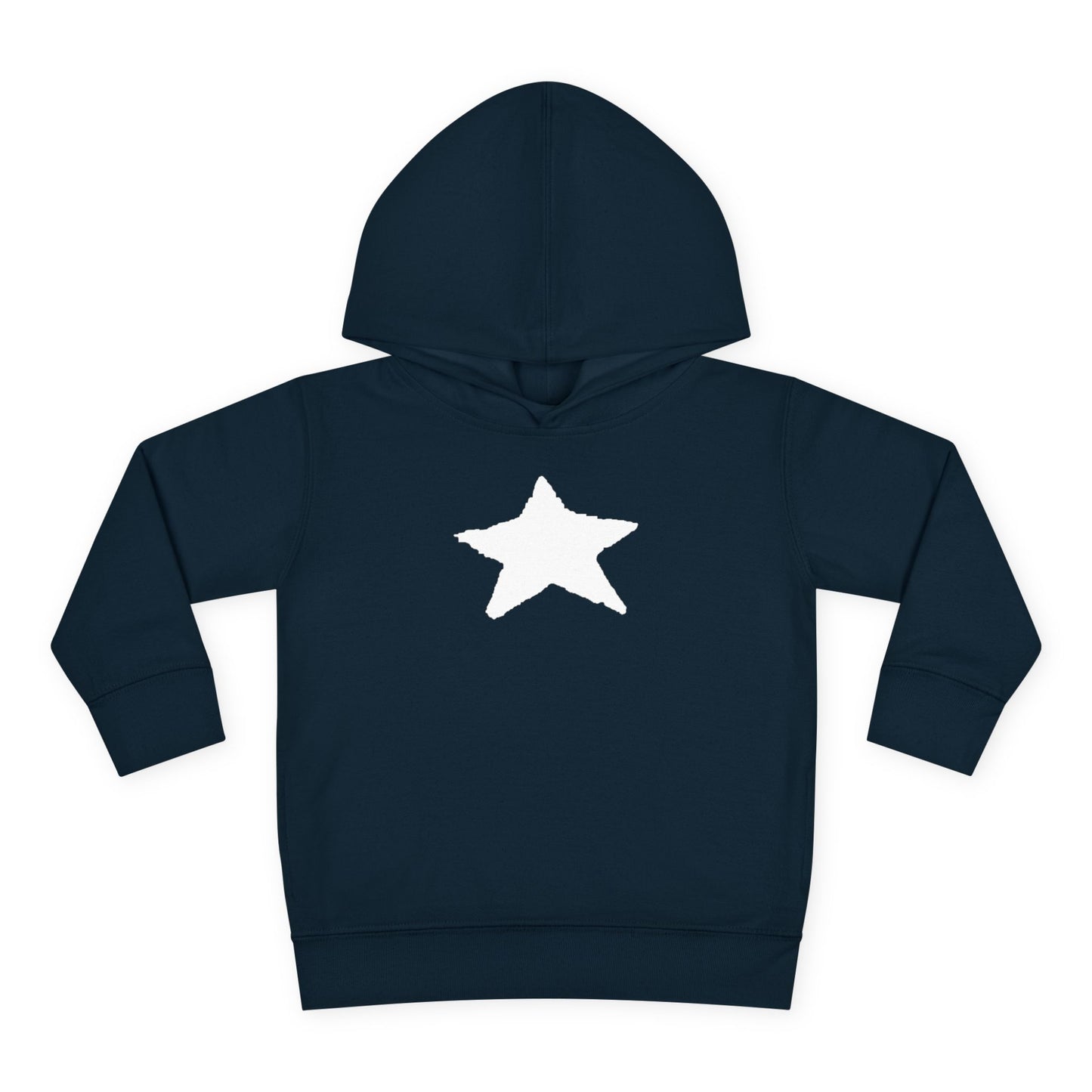 Bright Orange Toddler Fleece Hoodie with Star Design