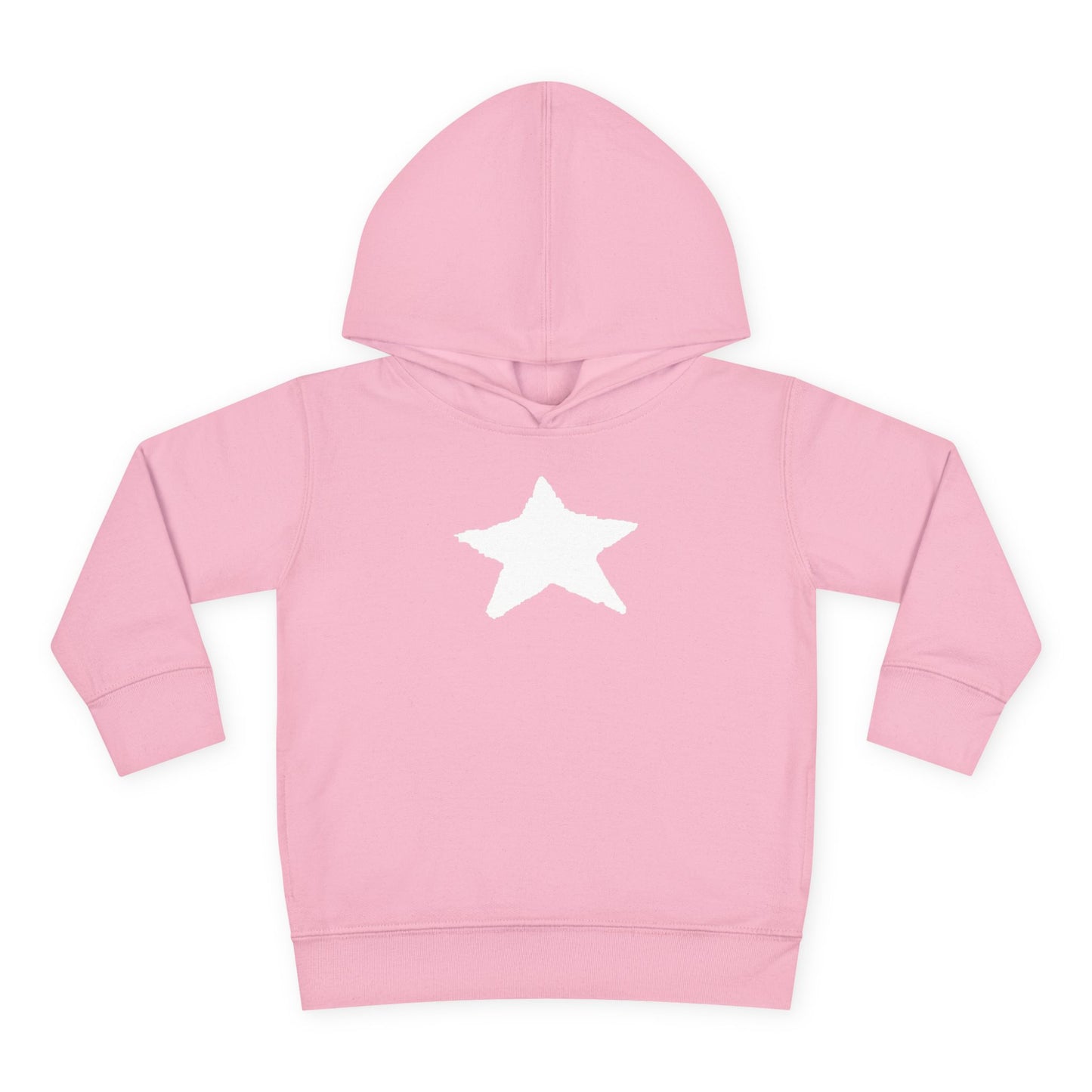 Bright Orange Toddler Fleece Hoodie with Star Design