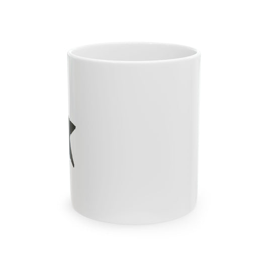 Black Star Ceramic Mug — 11oz | Glossy, Microwave & Dishwasher Safe