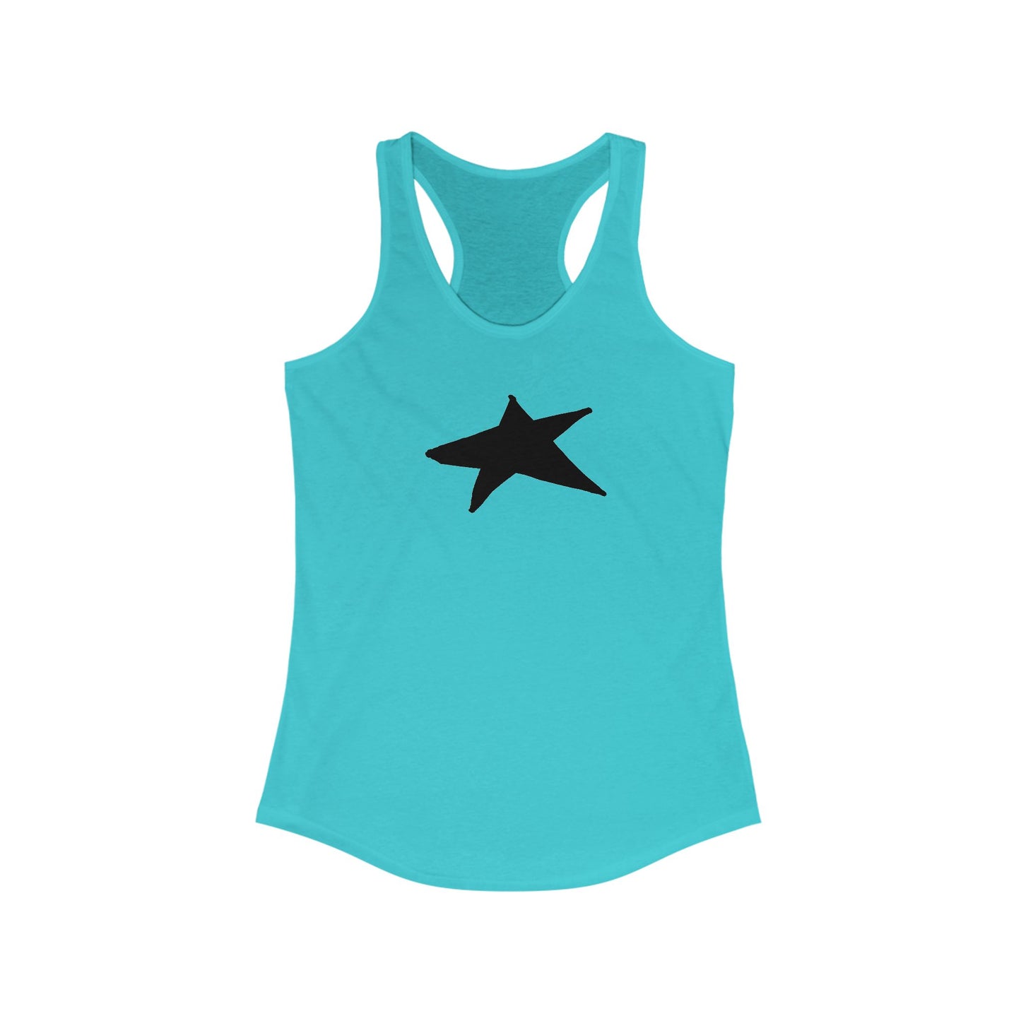 Black Star Women's Racerback Tank Top - Perfect for Casual Outings & Workouts
