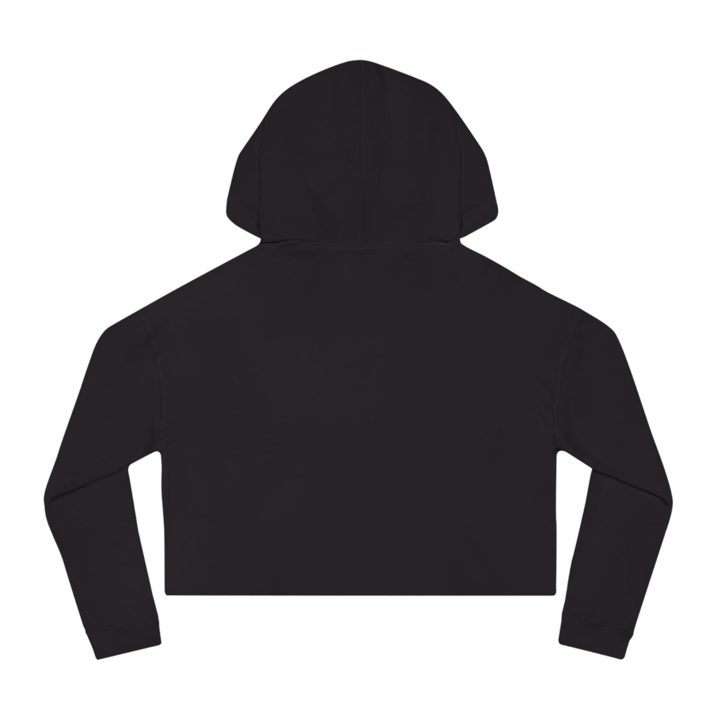 Chic Star-Embroidered Cropped Hoodie — Women's 80/20 Cotton-Poly