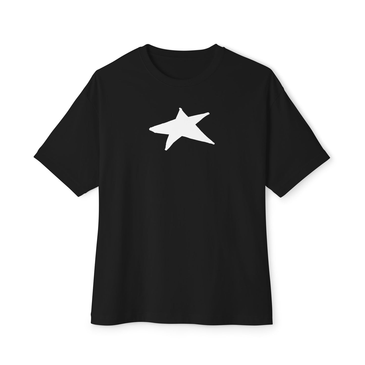 Star Unisex Oversized Boxy Tee — Dropped Shoulder Casual Tee (100% Cotton)