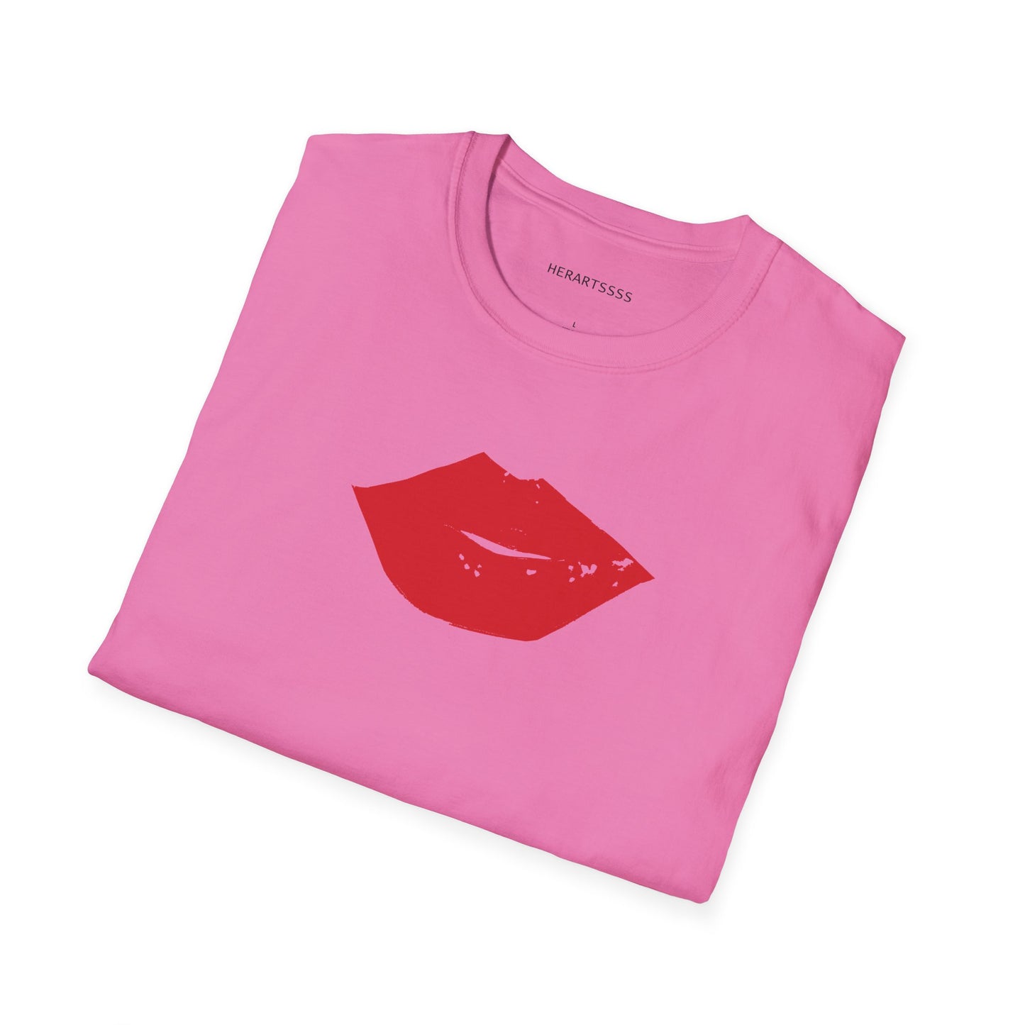 Kiss Mark Unisex Softstyle T-Shirt — 100% Ring-Spun Cotton | HERARTSSSS