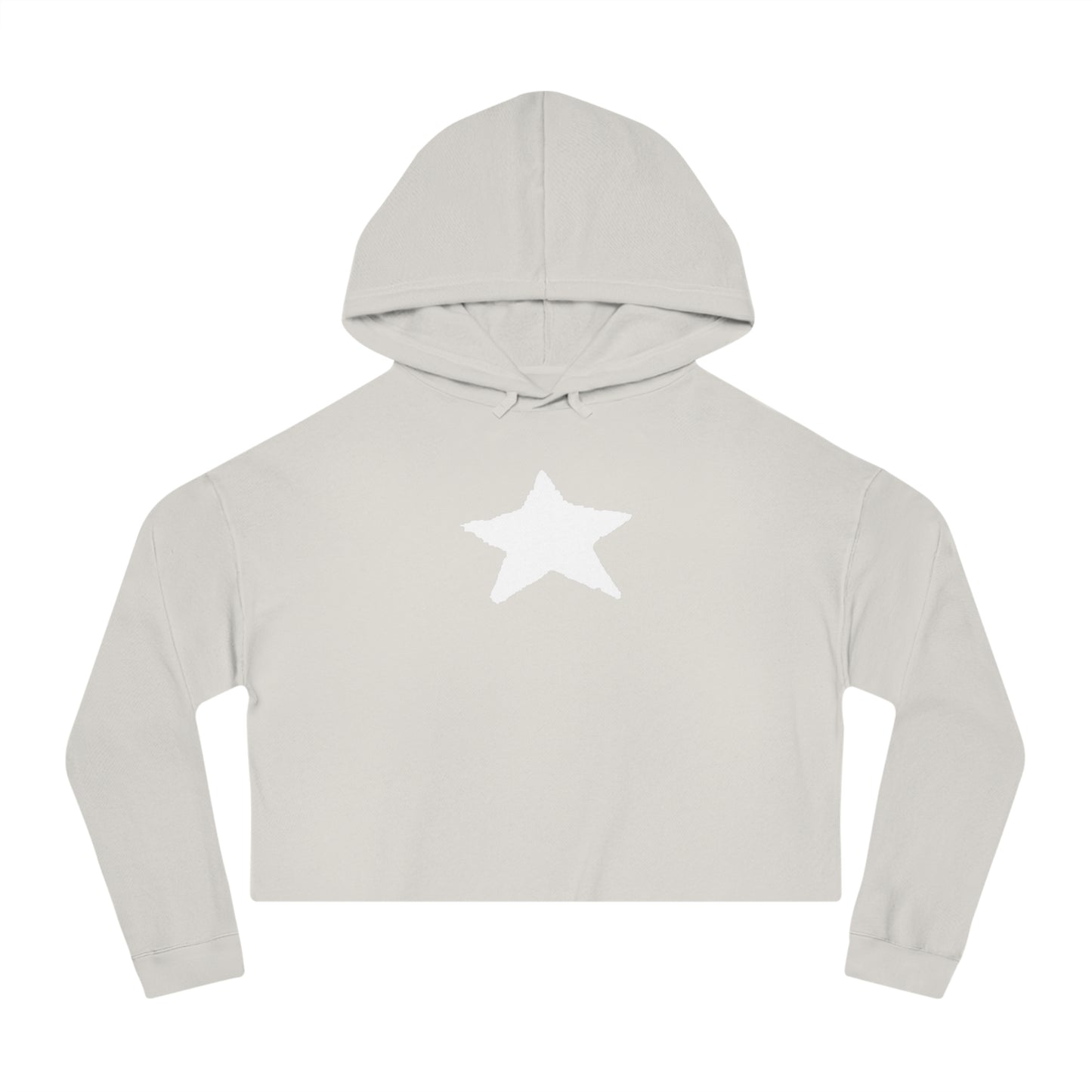 Cropped Hooded Sweatshirt with Star Design - Trendy & Comfortable Women's Apparel