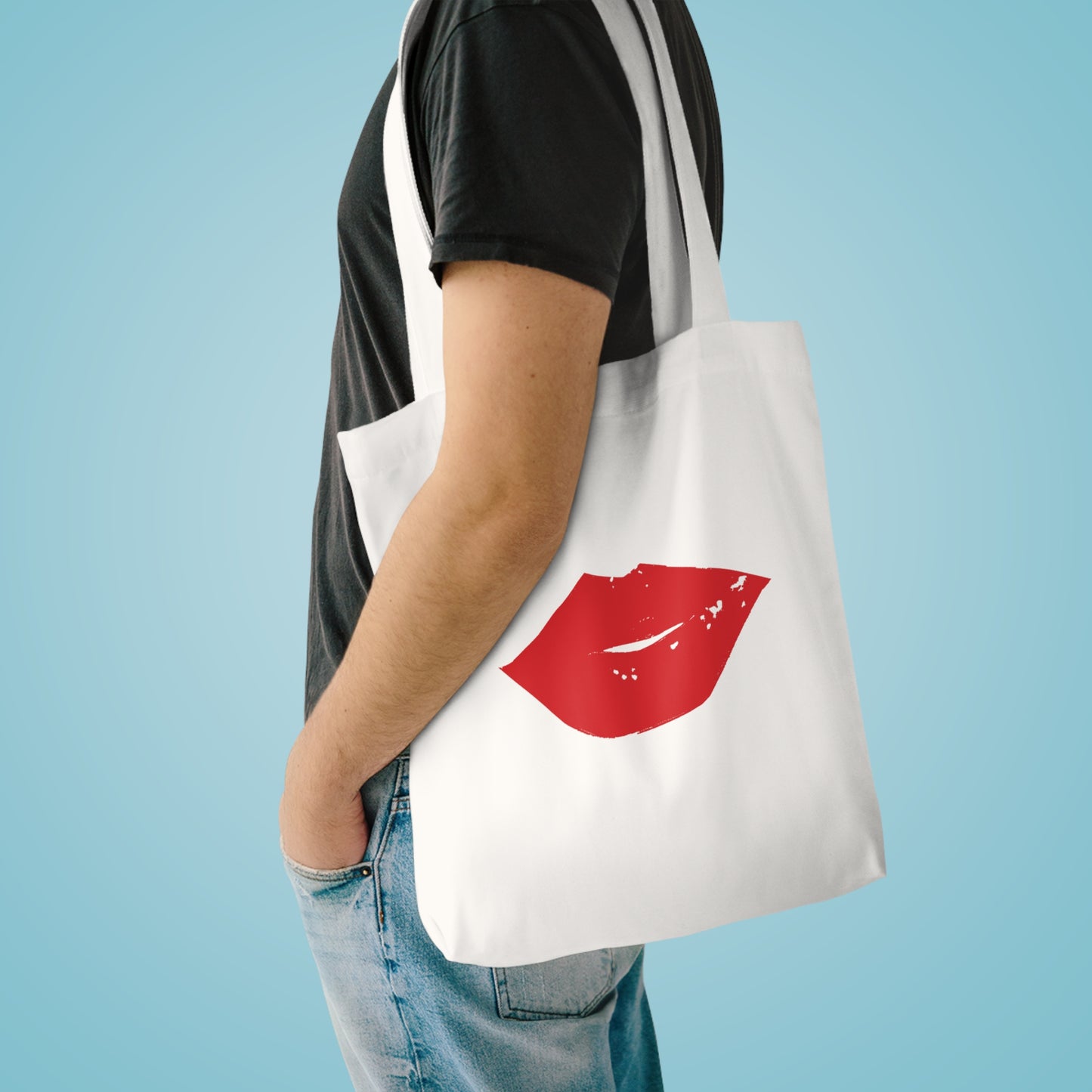 Lips Design Cotton Tote Bag - Stylish & Chic Eco-Friendly Bags for Everyday Use