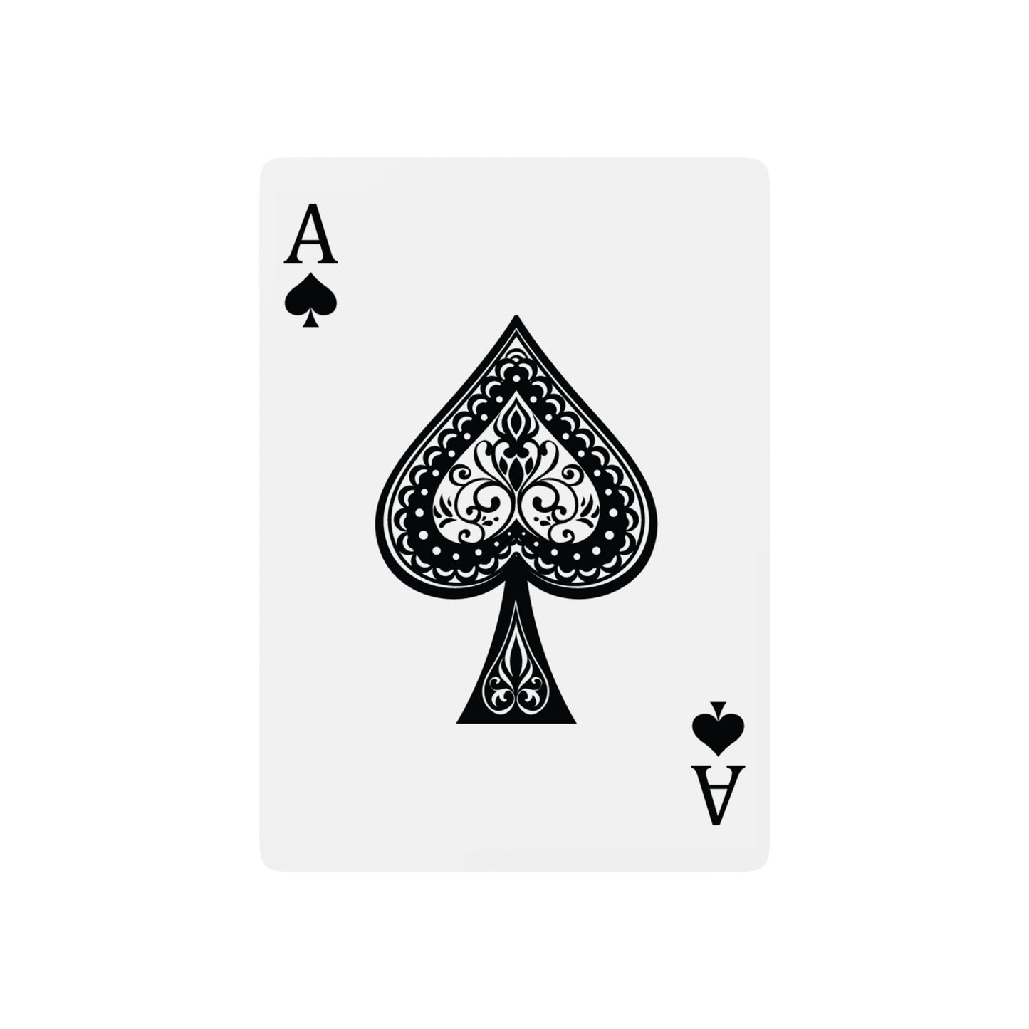 Elegant Poker Playing Cards Set - Black Ace & Red Lip Design