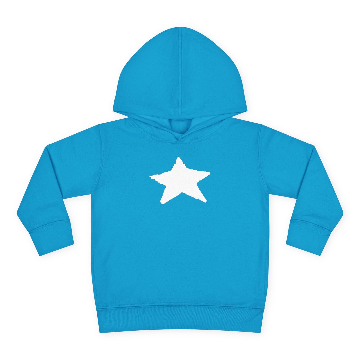 Bright Orange Toddler Fleece Hoodie with Star Design