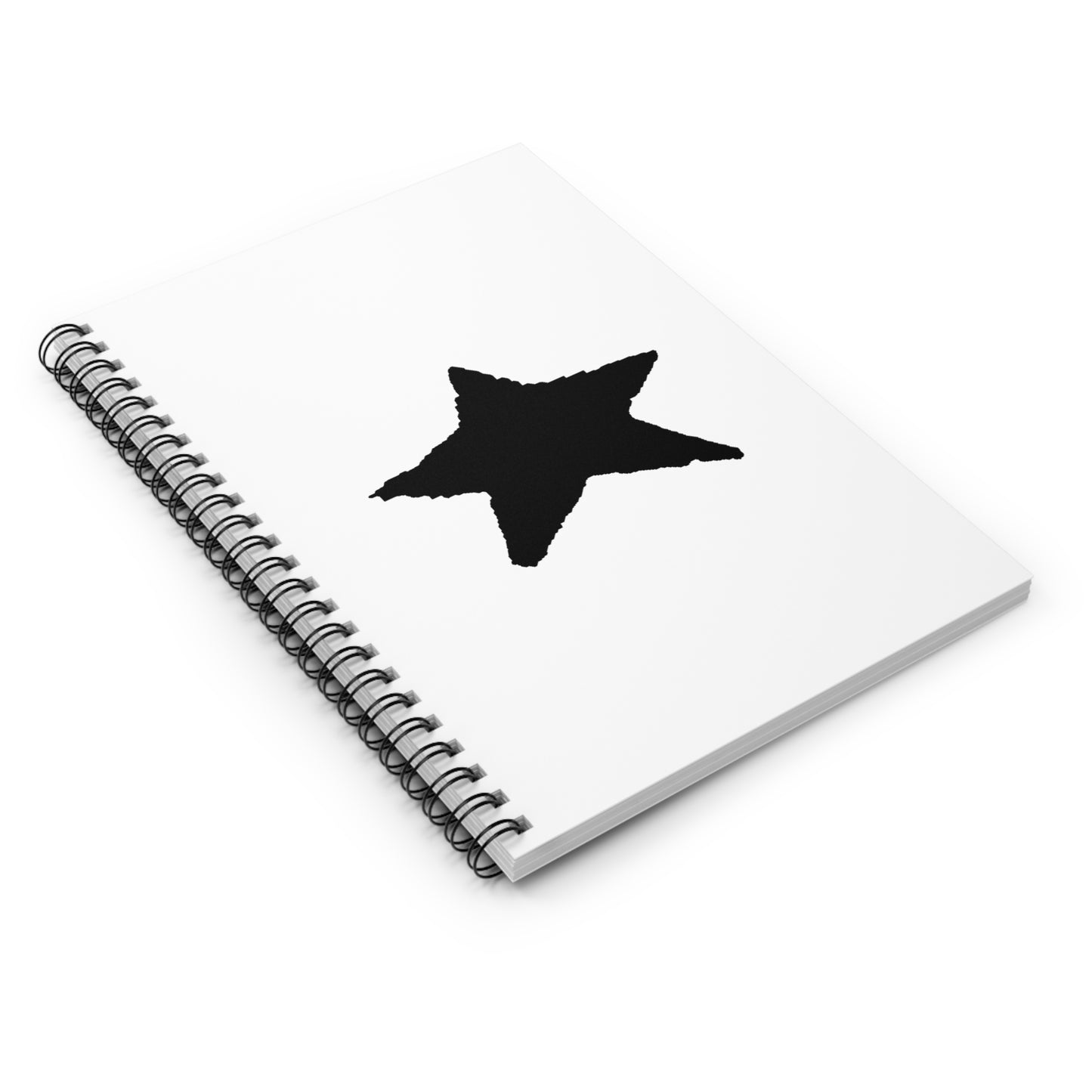 Black Star Spiral Notebook - Ruled Lines for Creative Minds