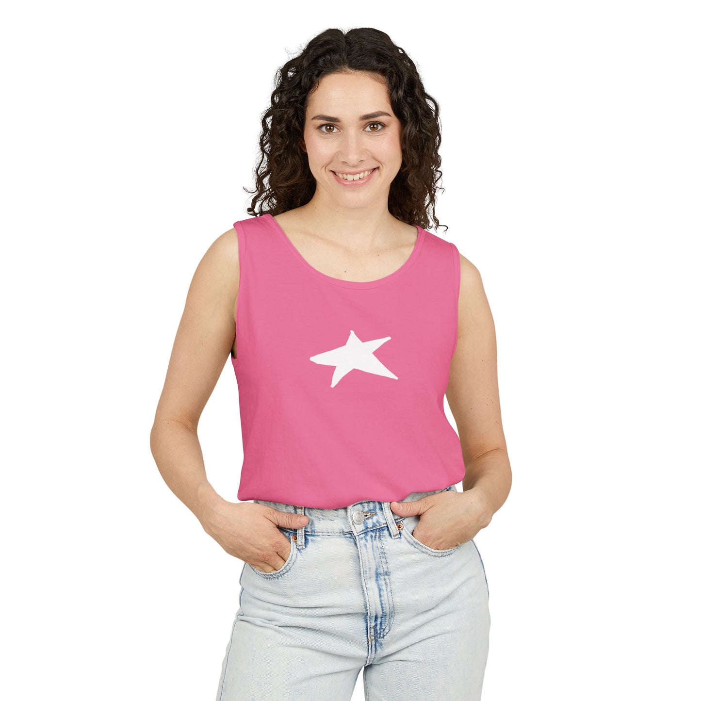 Unisex Star Garment-Dyed Tank Top — 100% Ring-Spun US Cotton