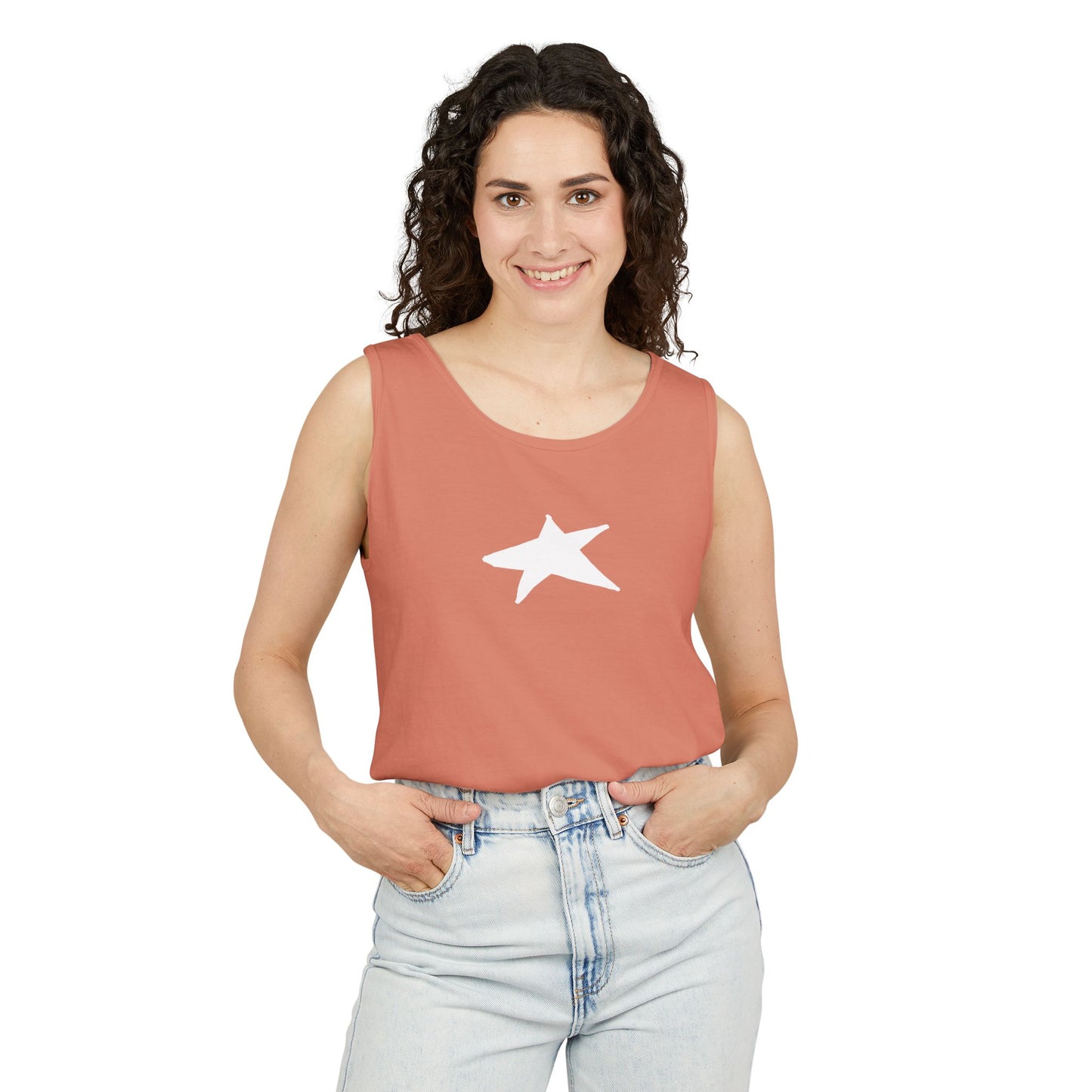 Unisex Star Garment-Dyed Tank Top — 100% Ring-Spun US Cotton