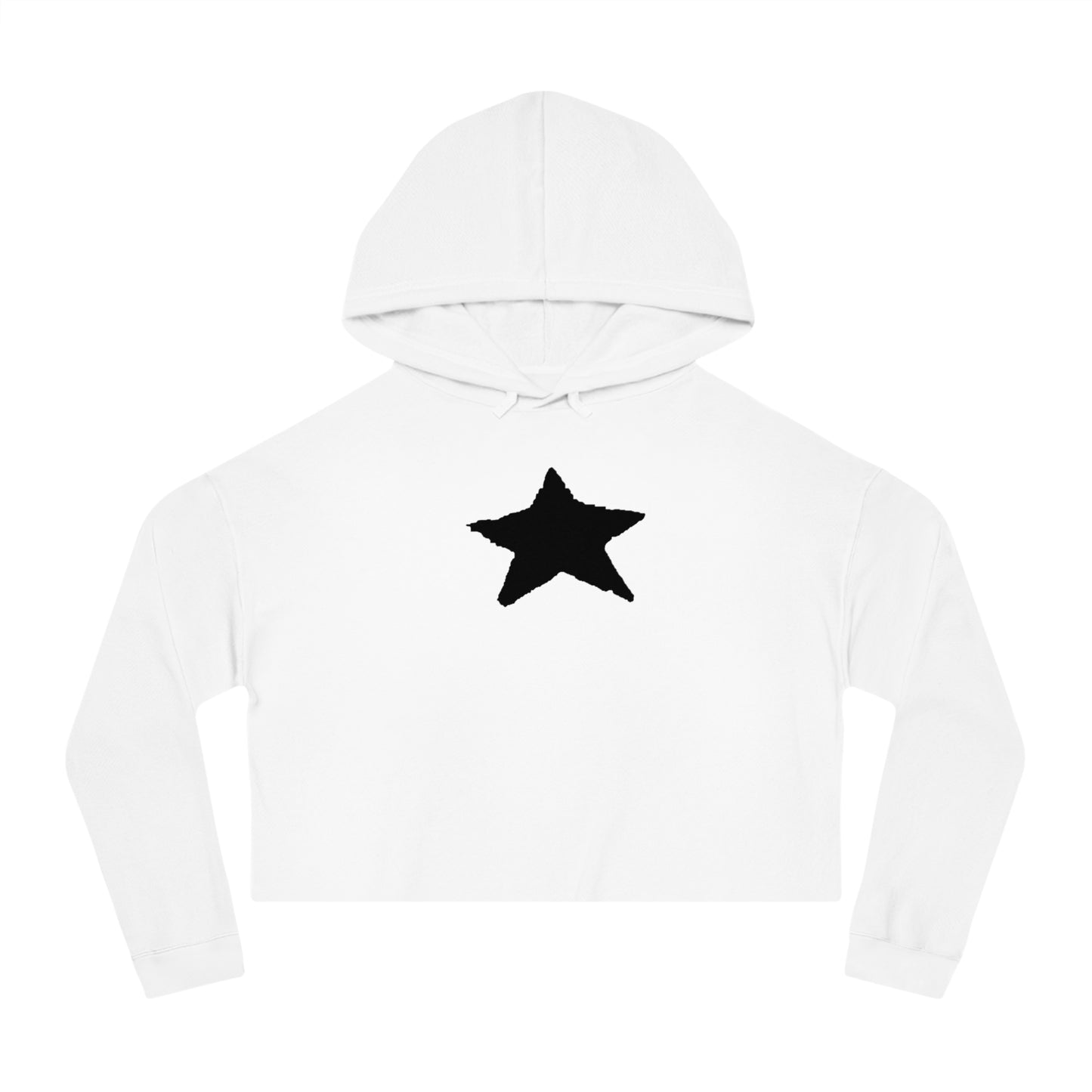 Star Print Women’s Cropped Hooded Sweatshirt - Trendy Casual Style for Everyday Wear