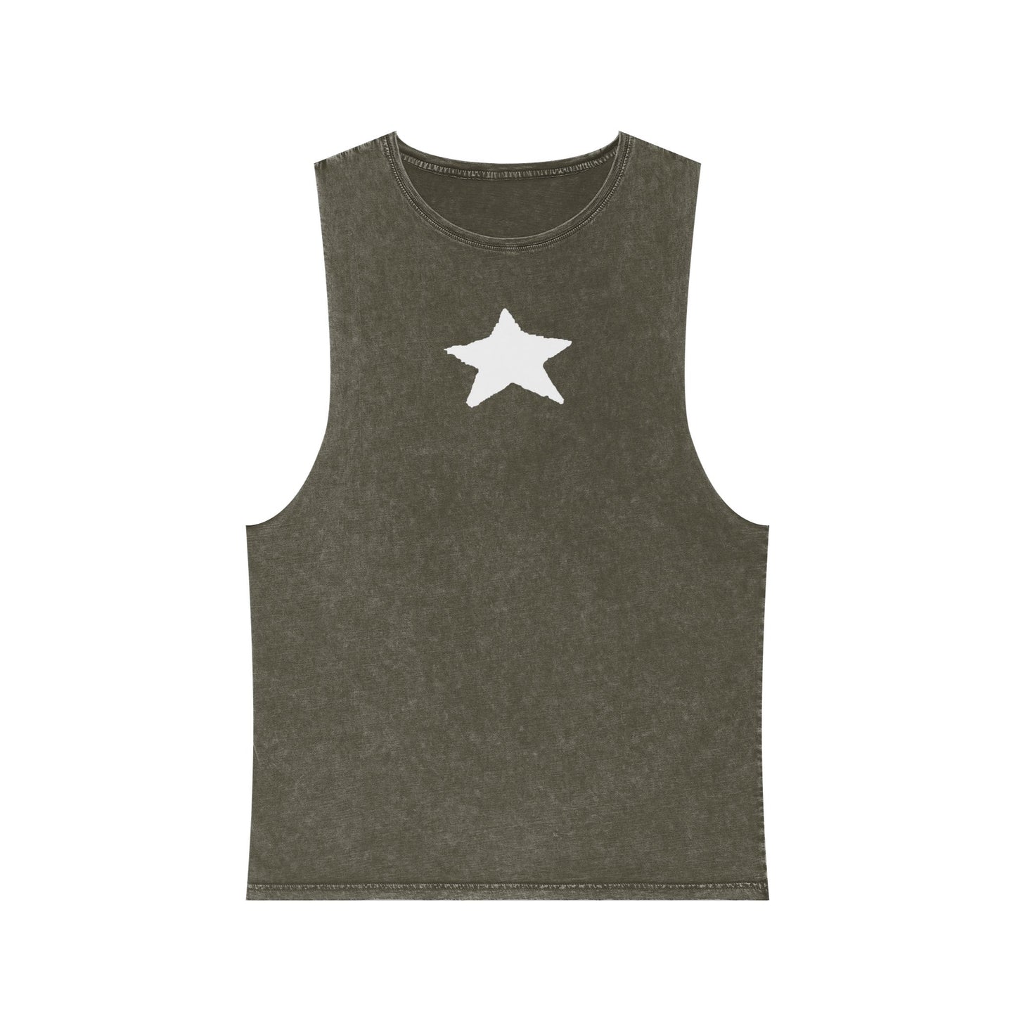 Unisex Stonewash Star Tank Top - Casual Vintage Style for Every Occasion