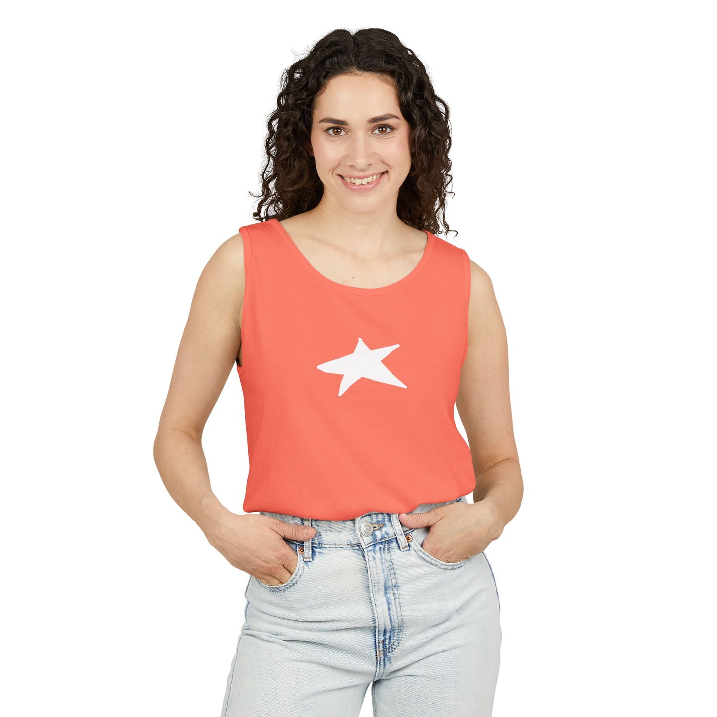 Unisex Star Garment-Dyed Tank Top — 100% Ring-Spun US Cotton