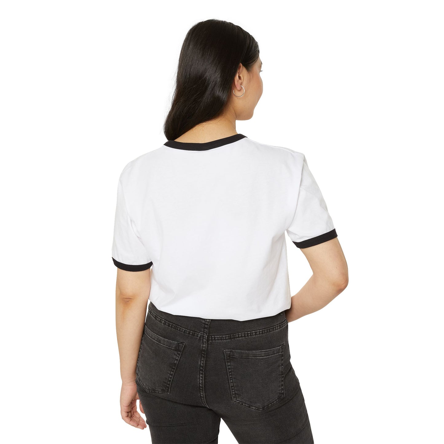 Star Unisex Cotton Ringer T-Shirt — 100% Ring-Spun Cotton, Contrast Rib