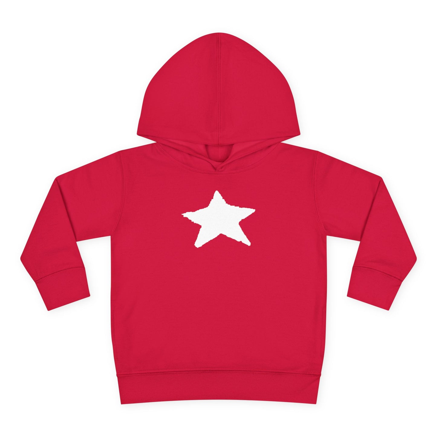 Bright Orange Toddler Fleece Hoodie with Star Design