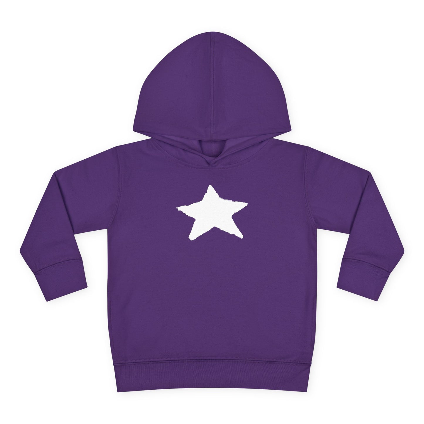 Bright Orange Toddler Fleece Hoodie with Star Design