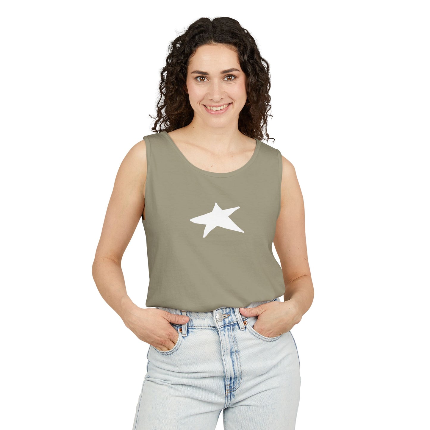Unisex Star Garment-Dyed Tank Top — 100% Ring-Spun US Cotton