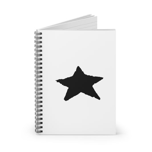 Black Star Spiral Notebook - Ruled Lines for Creative Minds