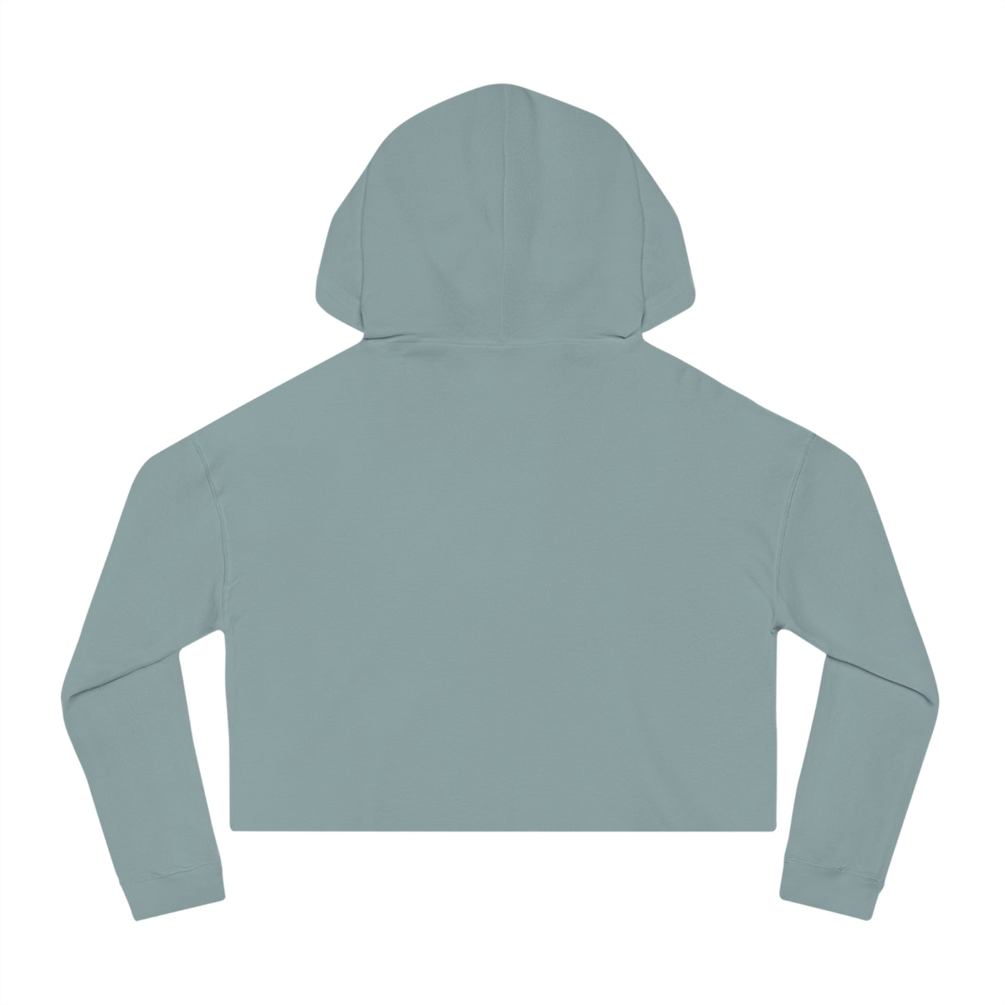 Chic Star-Embroidered Cropped Hoodie — Women's 80/20 Cotton-Poly