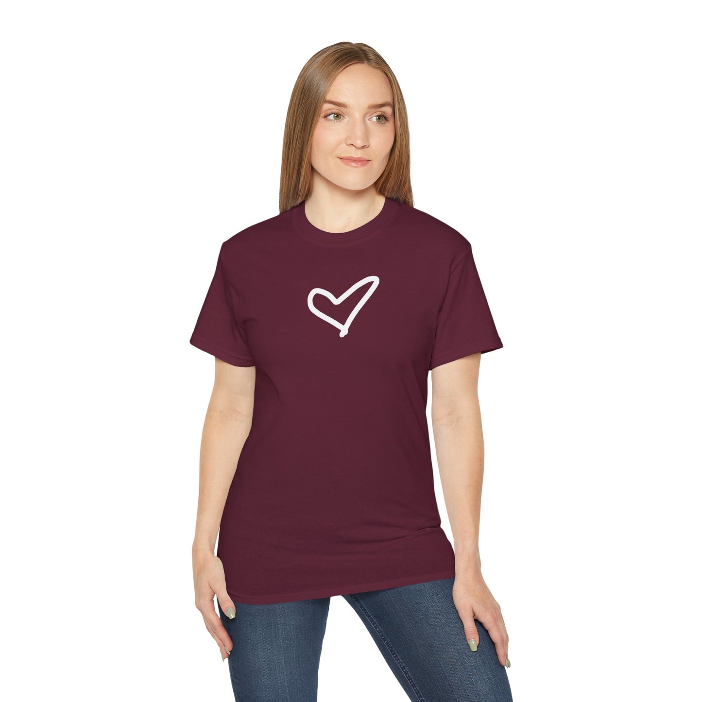 Heart Unisex Softstyle T-Shirt — 100% Ring-Spun Cotton