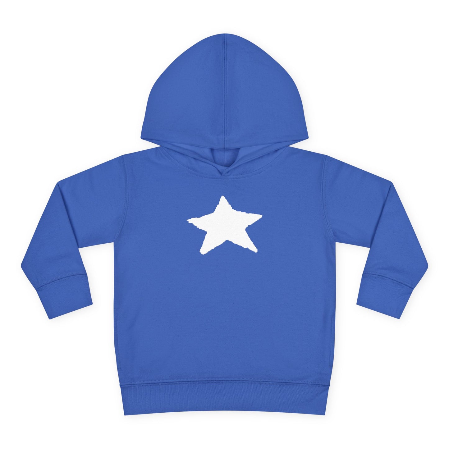 Bright Orange Toddler Fleece Hoodie with Star Design