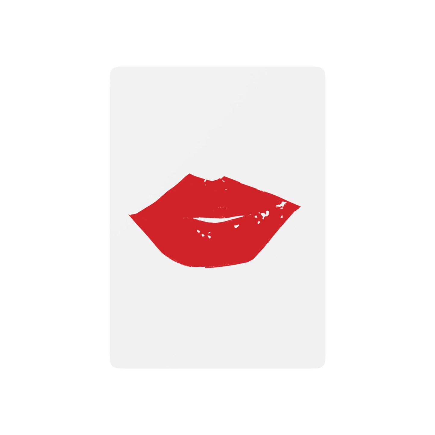 Elegant Poker Playing Cards Set - Black Ace & Red Lip Design