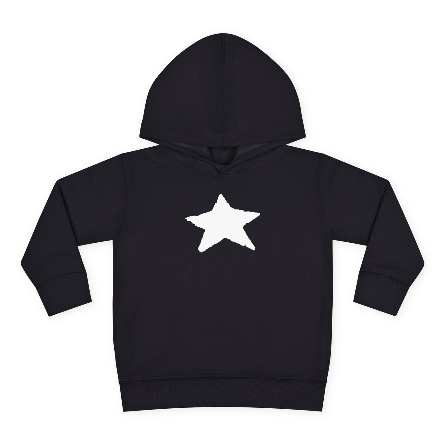 Bright Orange Toddler Fleece Hoodie with Star Design