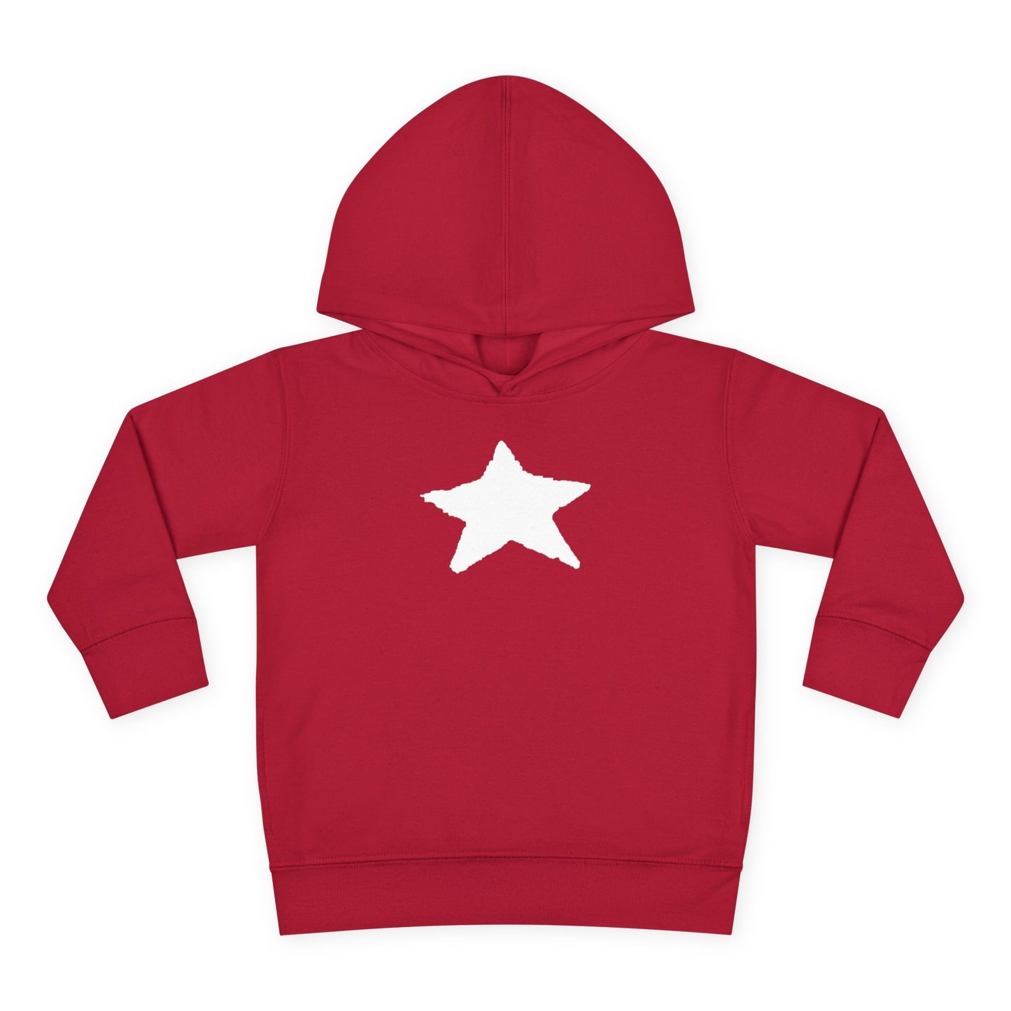 Bright Orange Toddler Fleece Hoodie with Star Design