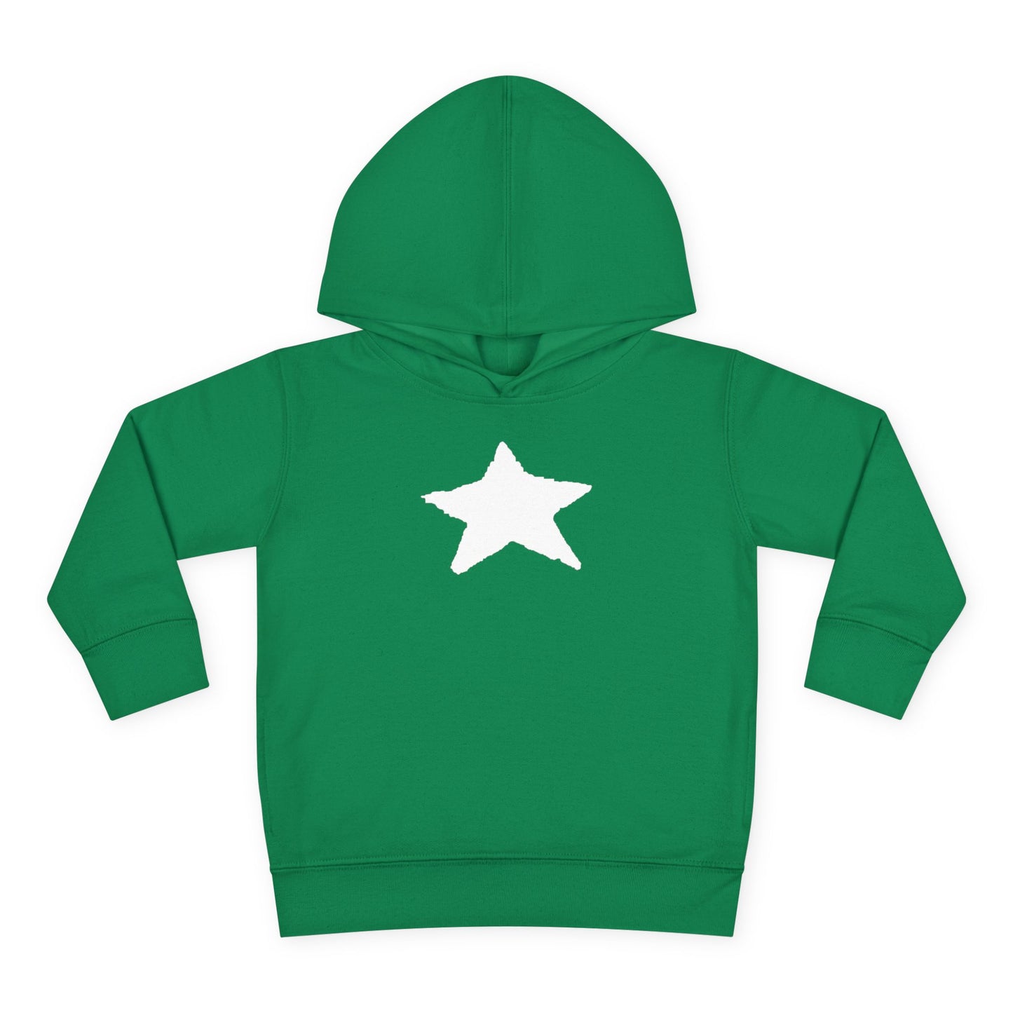 Bright Orange Toddler Fleece Hoodie with Star Design