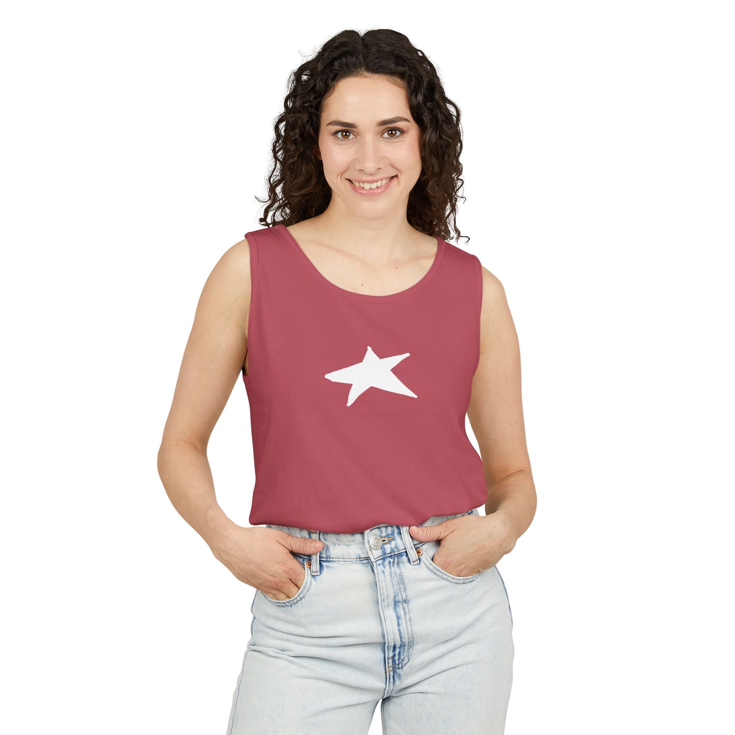 Unisex Star Garment-Dyed Tank Top — 100% Ring-Spun US Cotton