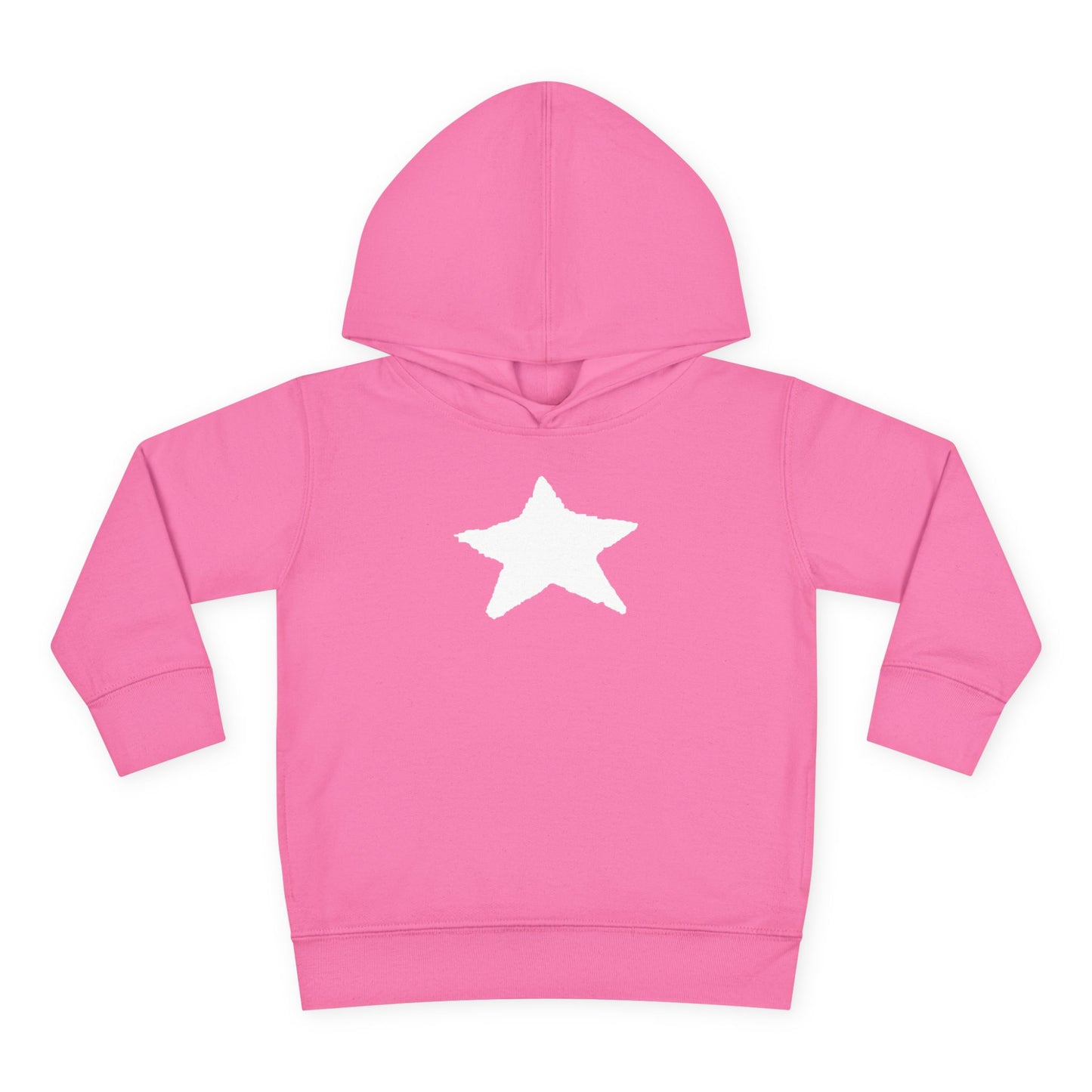 Bright Orange Toddler Fleece Hoodie with Star Design