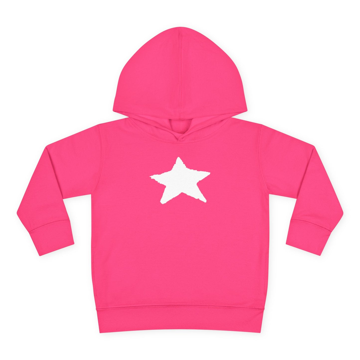 Bright Orange Toddler Fleece Hoodie with Star Design