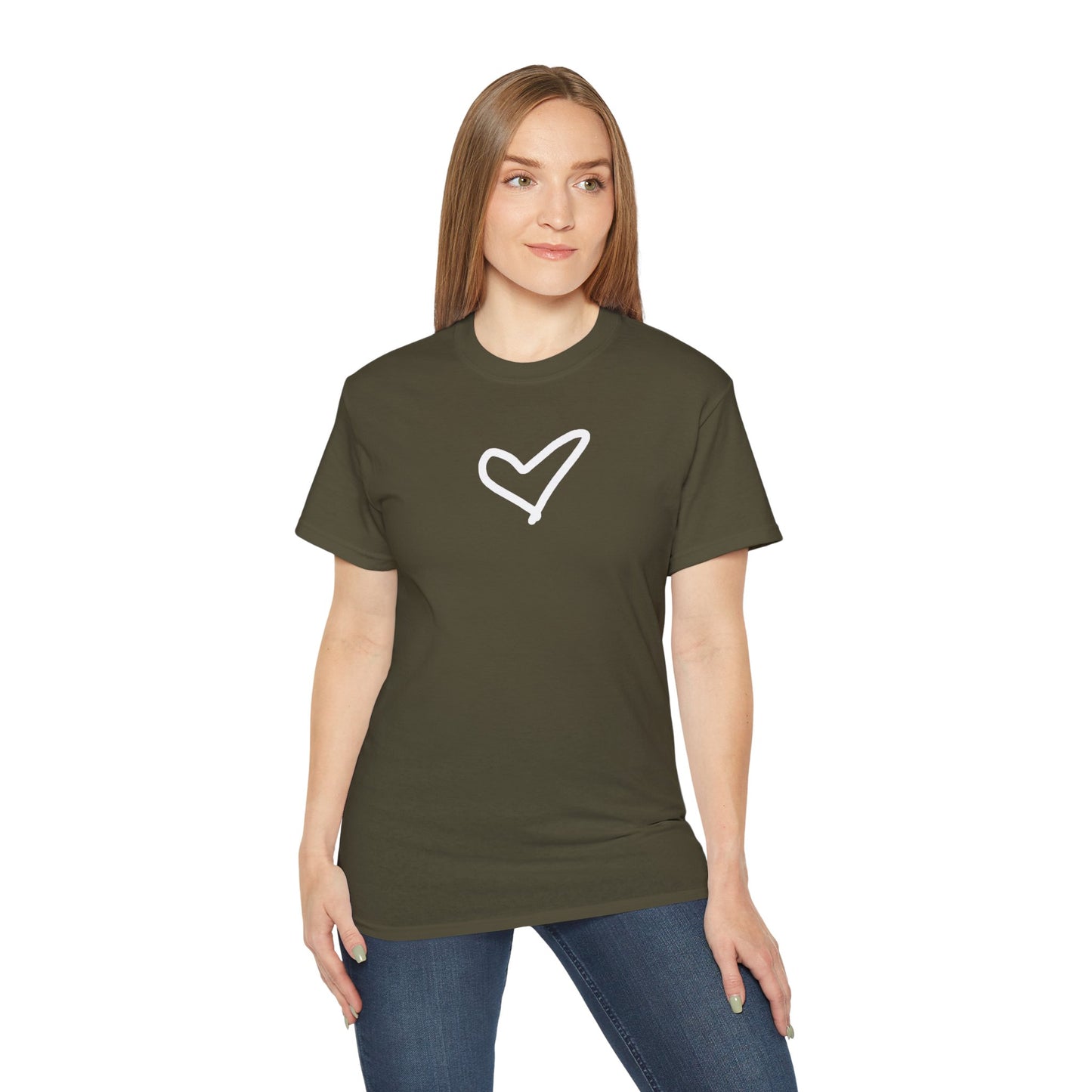 Heart Unisex Softstyle T-Shirt — 100% Ring-Spun Cotton