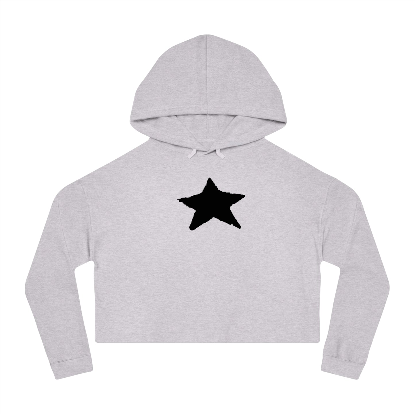 Star Print Women’s Cropped Hooded Sweatshirt - Trendy Casual Style for Everyday Wear