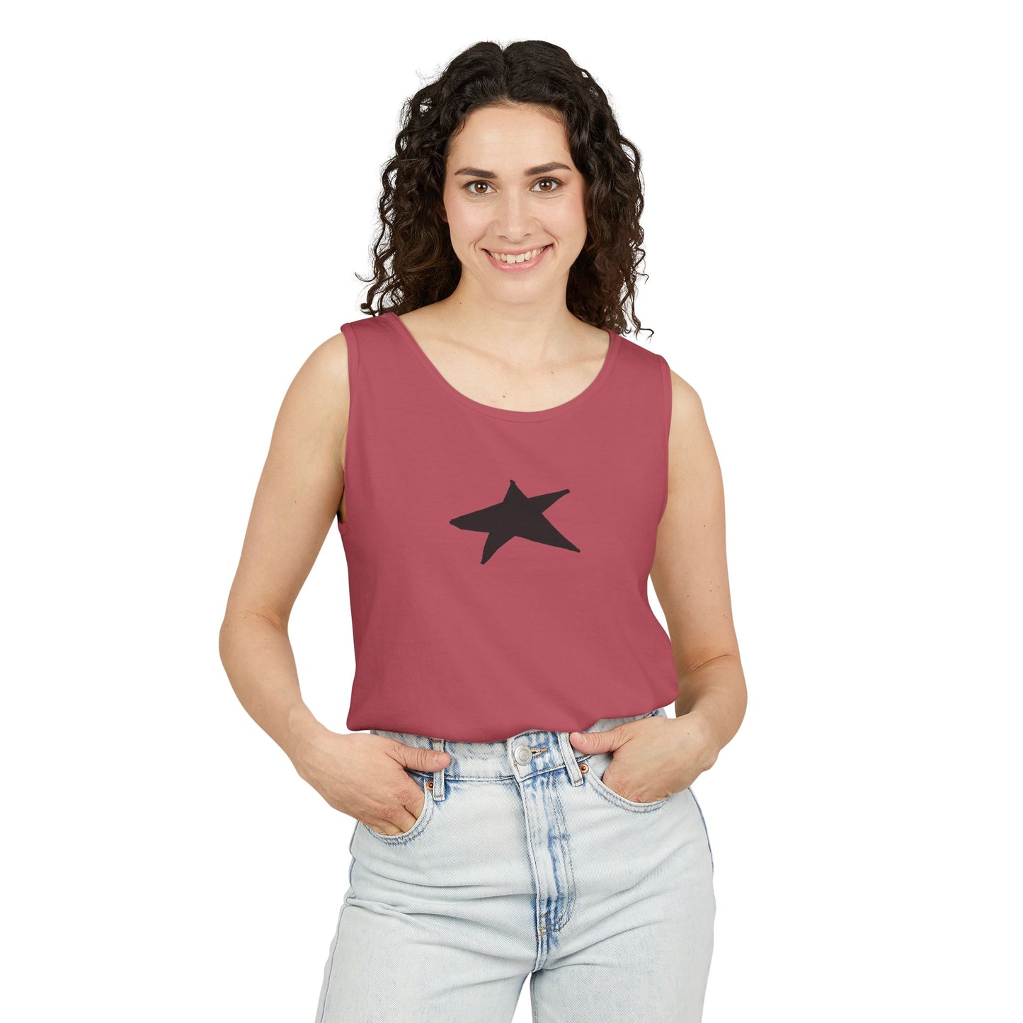 Unisex Star Garment-Dyed Tank Top — 100% Ring-Spun US Cotton