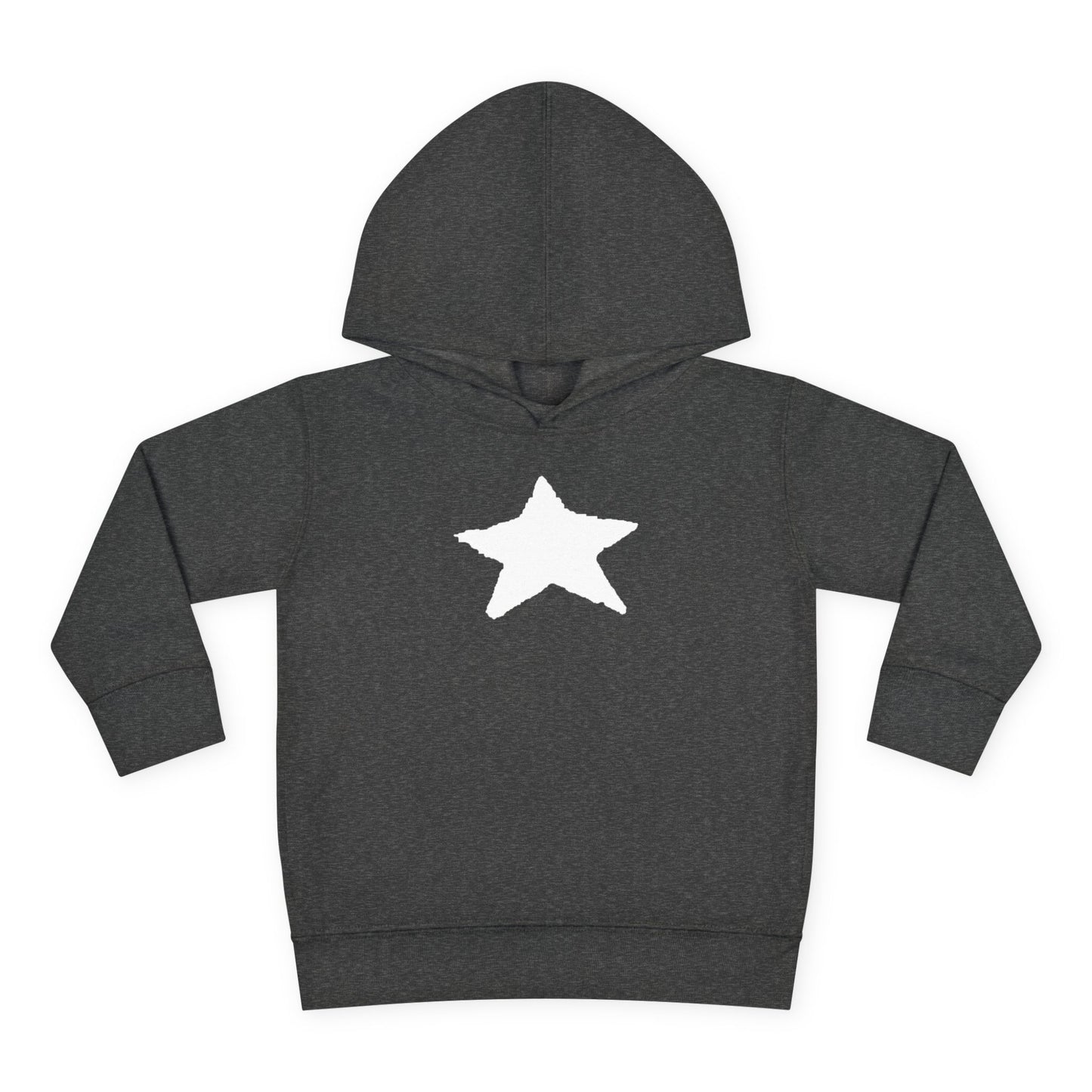 Bright Orange Toddler Fleece Hoodie with Star Design