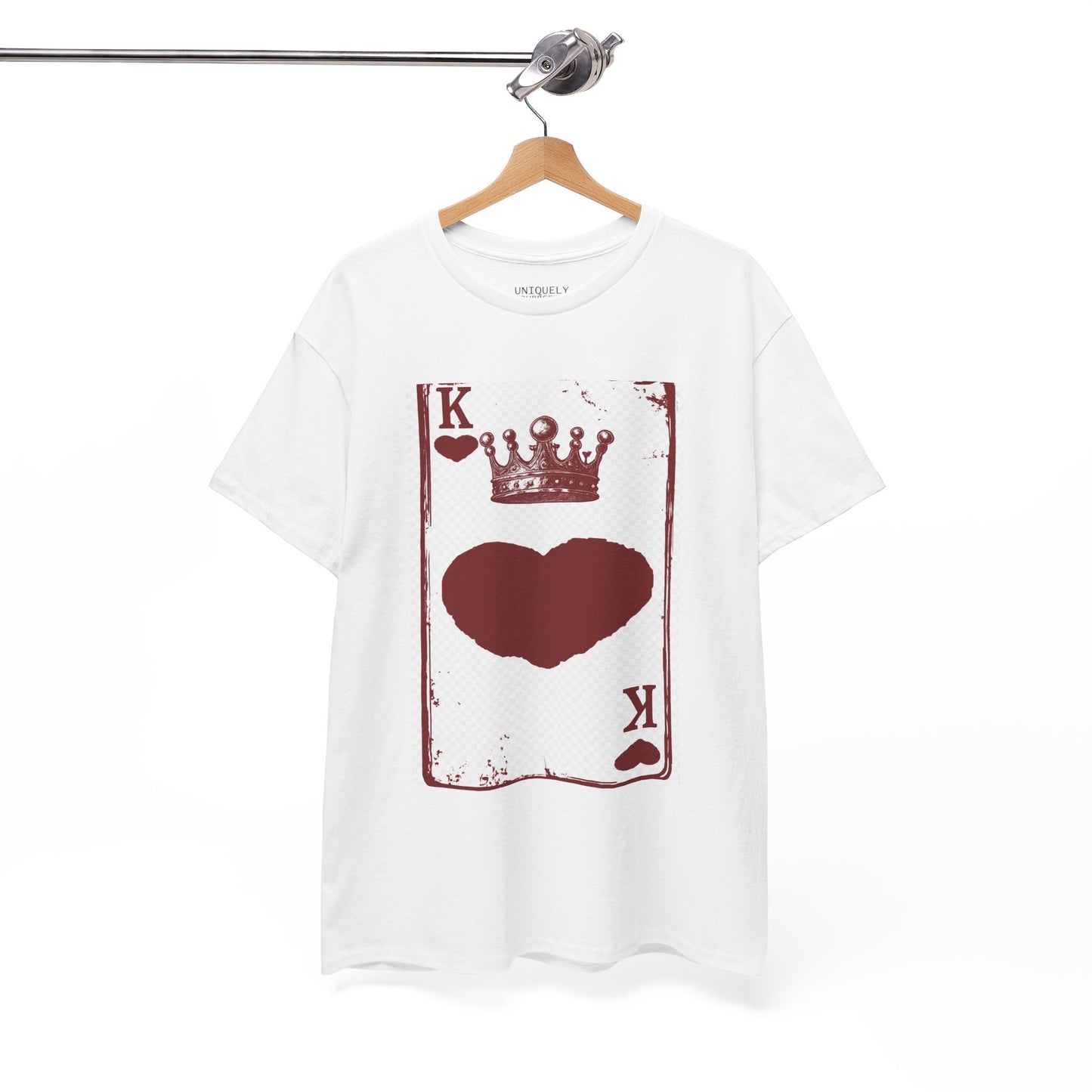 King of Hearts — Unisex Heavy Cotton Tee (Playing Card Graphic) | UNIQUELY YOURRSELLF