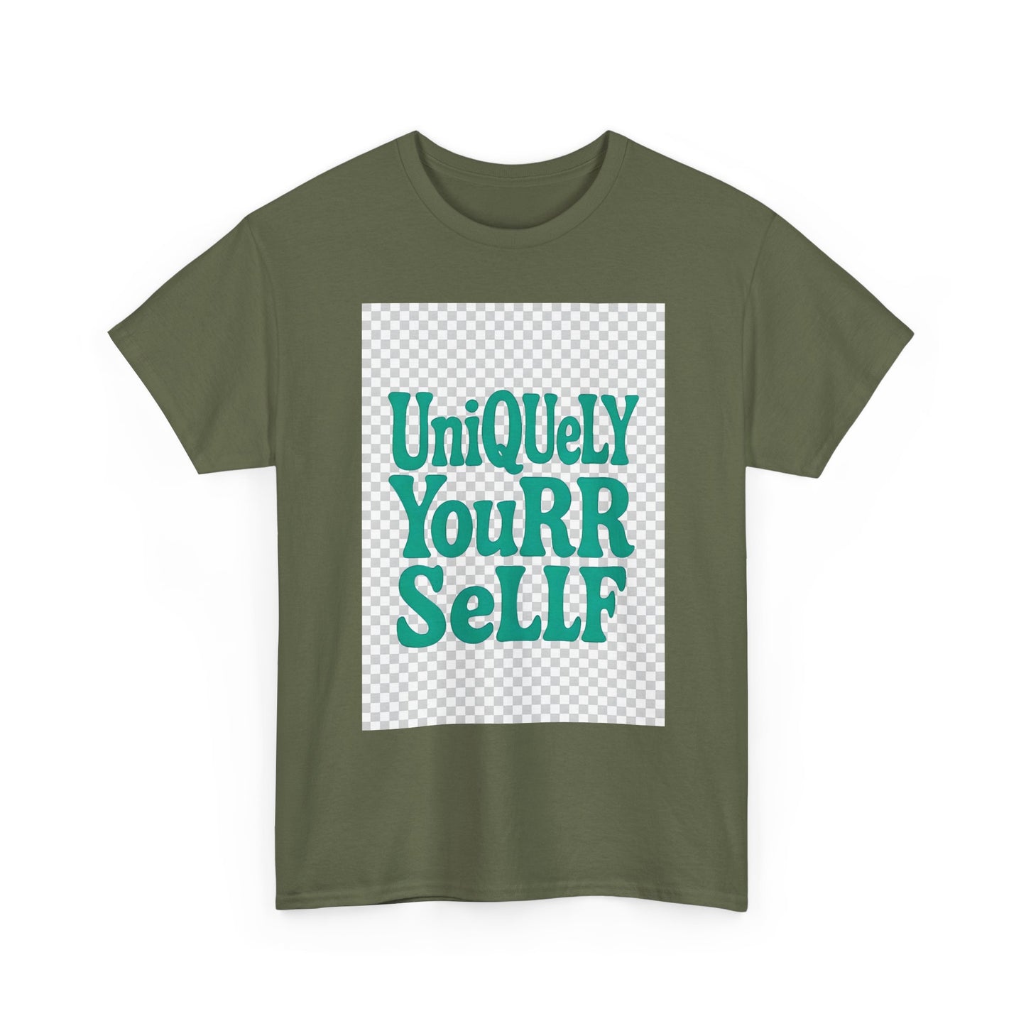 Uniquely You Unisex Heavy Cotton Tee – Empowerment Graphic Shirt, Everyday Comfort | HERARTSSSS