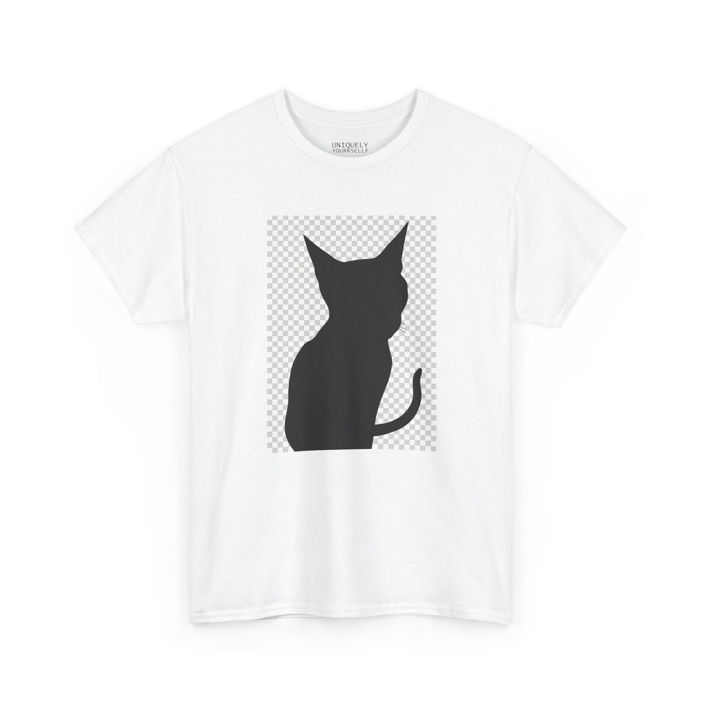 Cat Silhouette Unisex Tee — Heavy Cotton Graphic Shirt for Cat Lovers | UNIQUELY YOURRSELLF ®