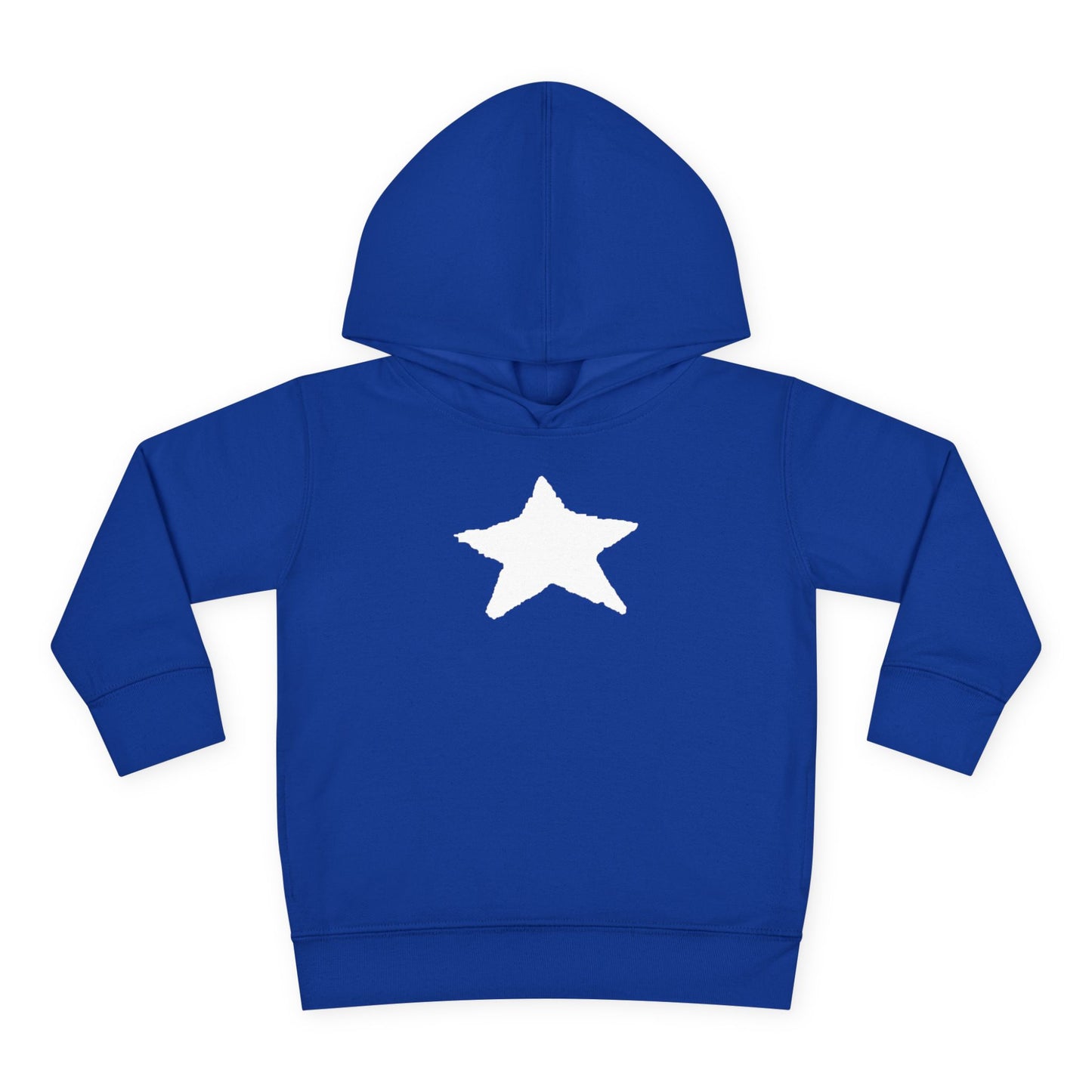 Bright Orange Toddler Fleece Hoodie with Star Design