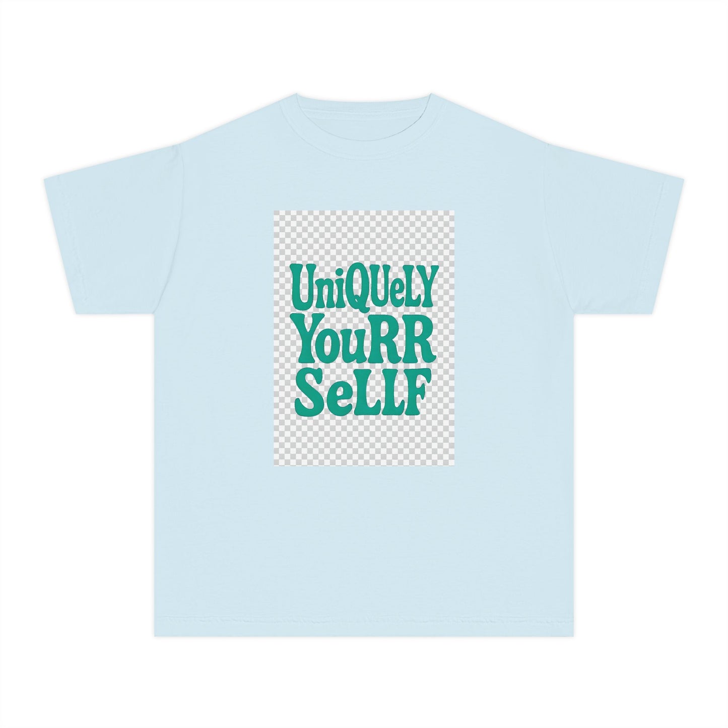 Uniquely You Youth Heavy Cotton Tee – Empowering Graphic Shirt for Kids, Affirmation Wear, Everyday Comfort | HERARTSSSS