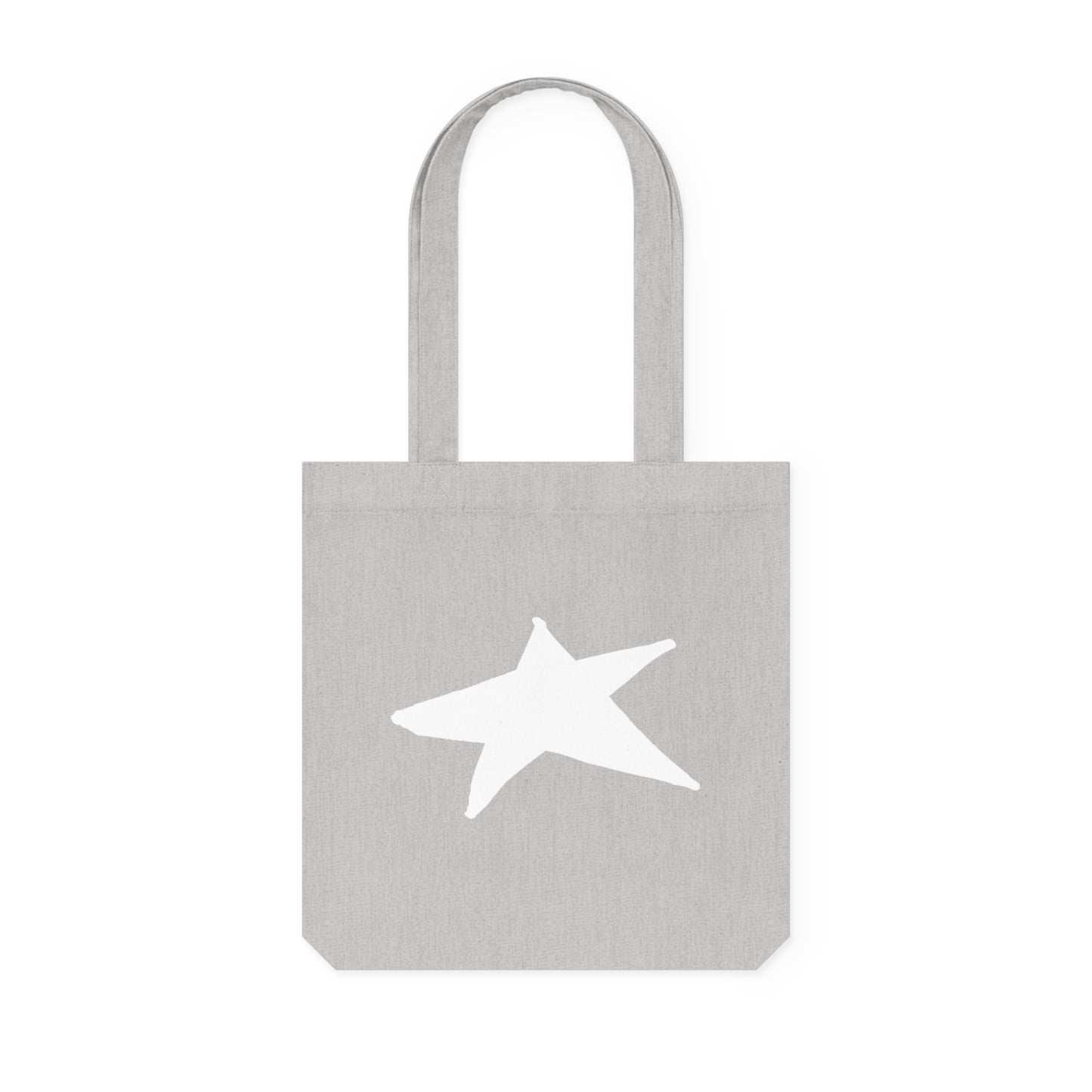 Star Woven Tote Bag — 80% Recycled Cotton Canvas, Durable Shaping Bottom