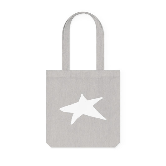 Star Woven Tote Bag — 80% Recycled Cotton Canvas, Durable Shaping Bottom