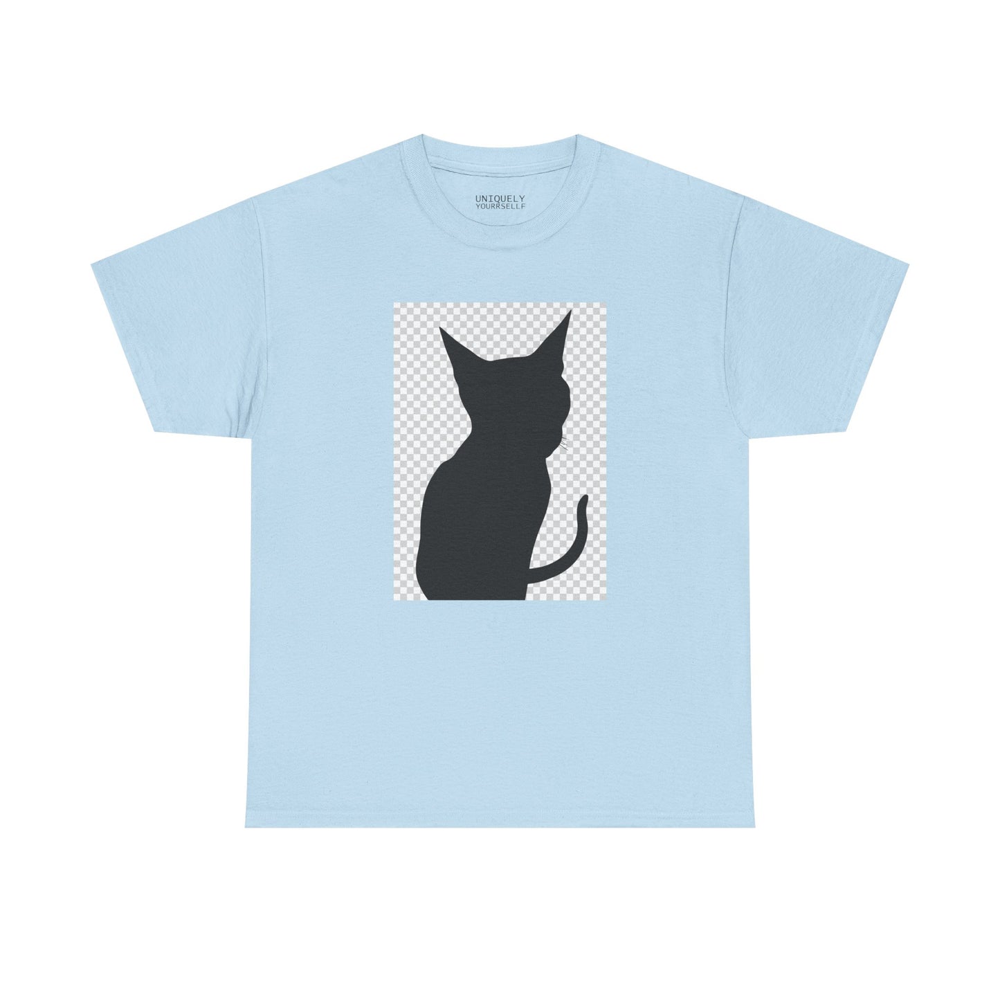 Cat Silhouette Unisex Tee — Heavy Cotton Graphic Shirt for Cat Lovers | UNIQUELY YOURRSELLF ®