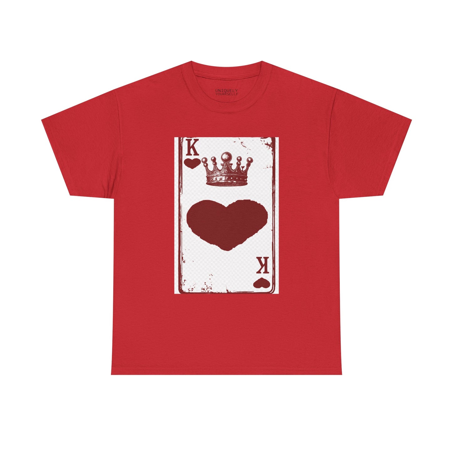 King of Hearts — Unisex Heavy Cotton Tee (Playing Card Graphic) | UNIQUELY YOURRSELLF