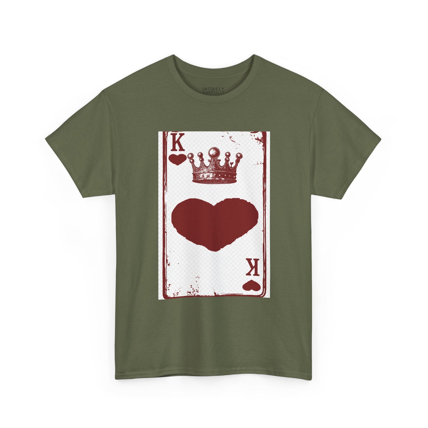 King of Hearts — Unisex Heavy Cotton Tee (Playing Card Graphic) | UNIQUELY YOURRSELLF